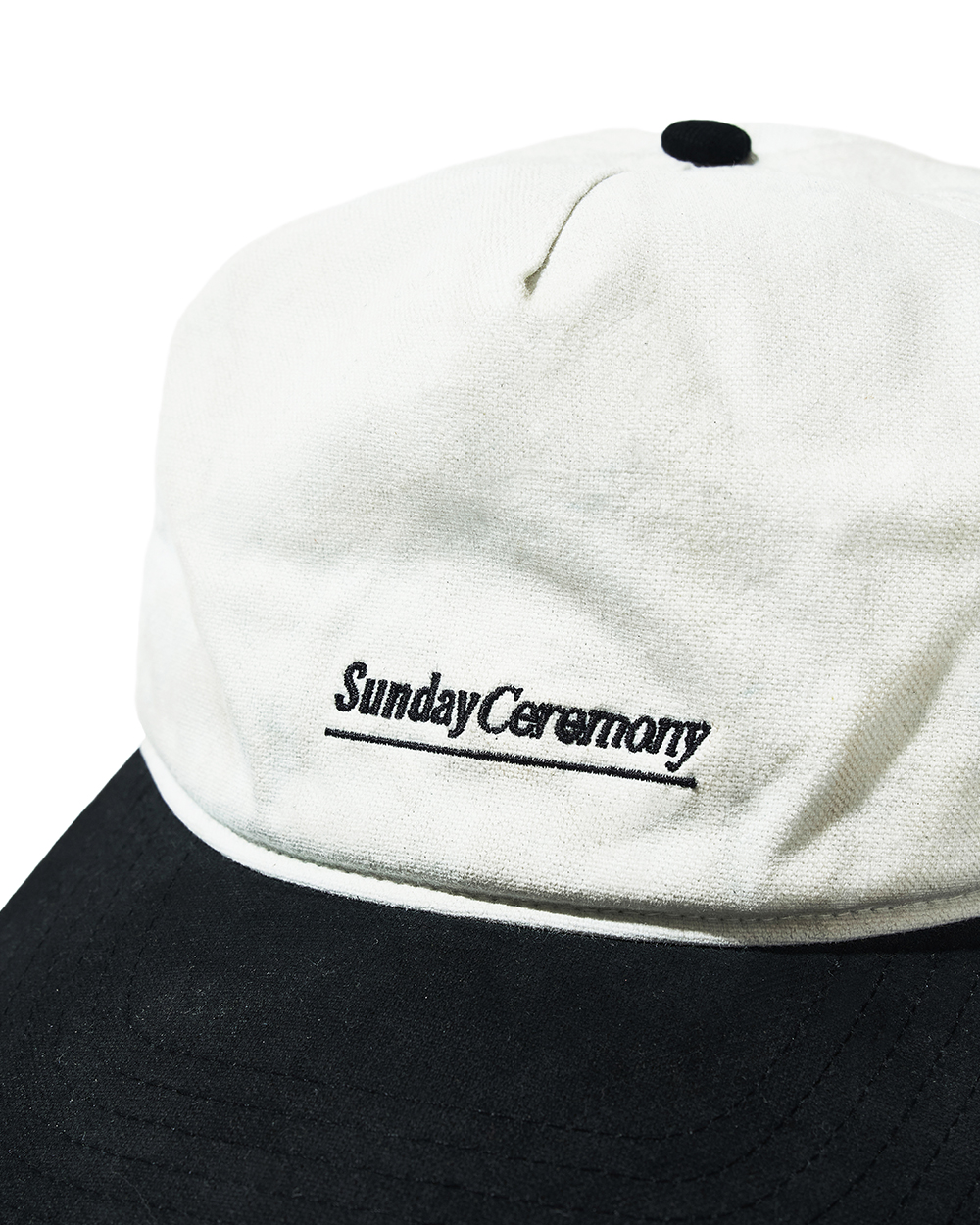 선데이세레머니 선데이 로고 5패널 코튼 캡 - 화이트(Sunday Ceremony Sunday Logo 5 Panel Cotton Cap - White) - 3