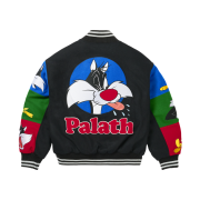 Palace x UGG x Looney Tunes Varsity Jacket Black - 25FW