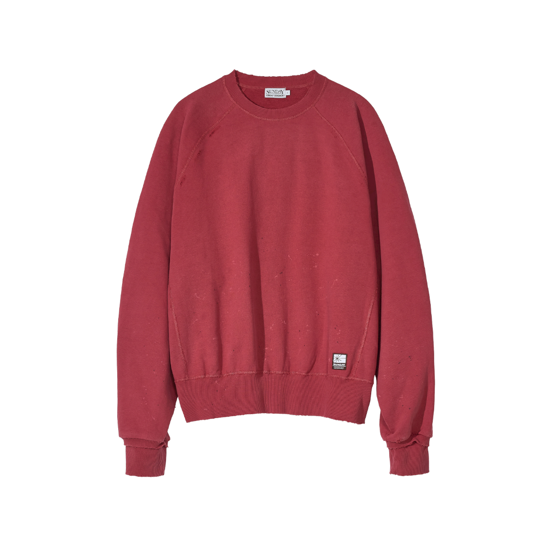 선데이세레머니 페이드 스웻셔츠 - 레드(Sunday Ceremony Fade Sweat Shirt - Red)