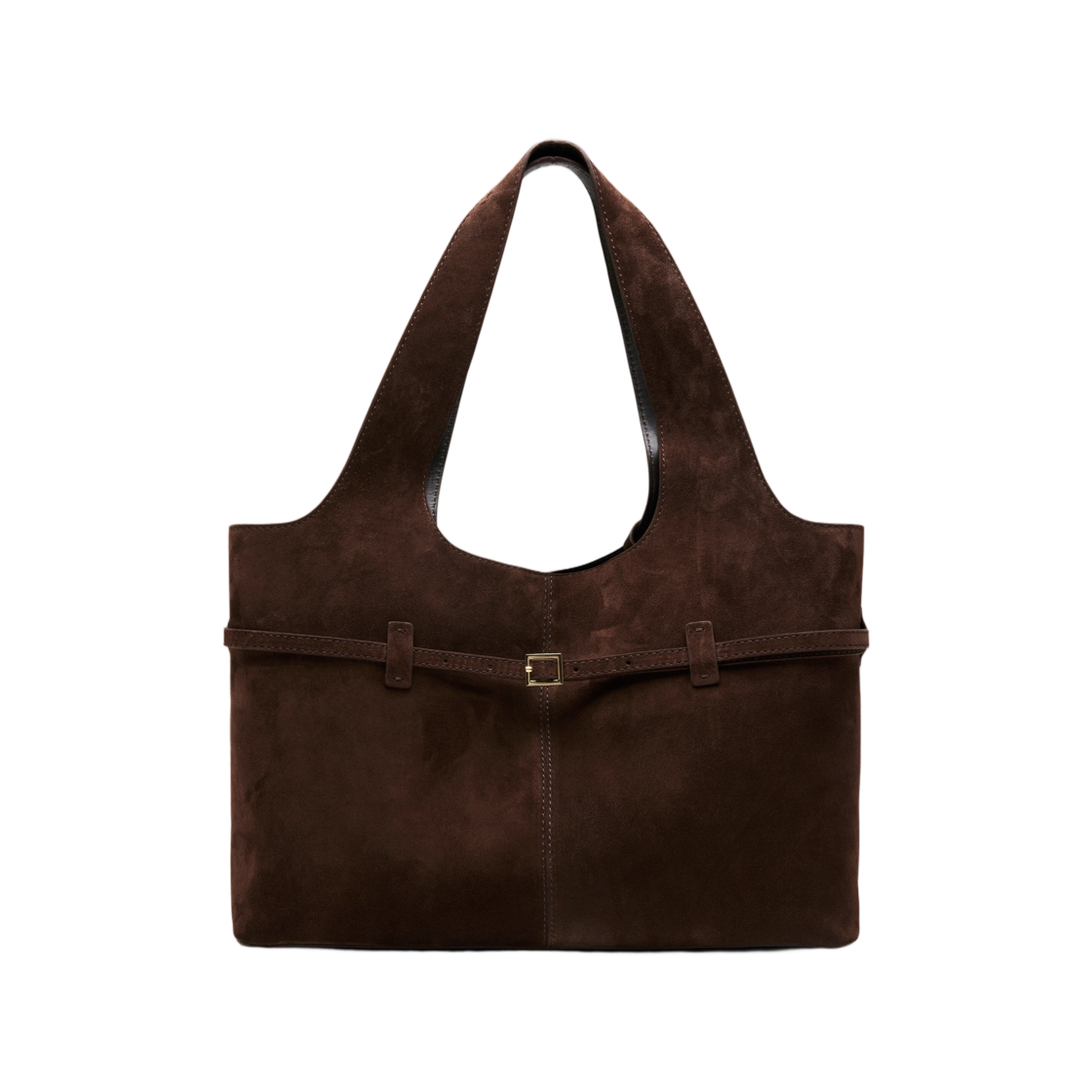 2025258 Manu Atelier Cambon Cabas Deep Brown Suede