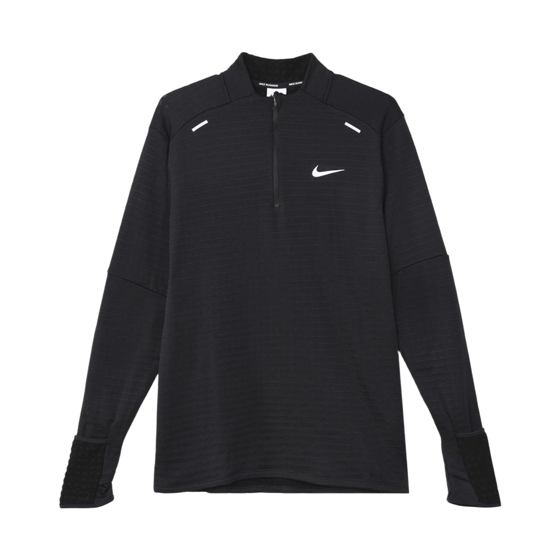 나이키 써마핏 리펠 1/4 집 러닝 탑 블랙 - 아시아(Nike Therma-Fit Repel 1/4 Zip Running Top Black - Asia)
