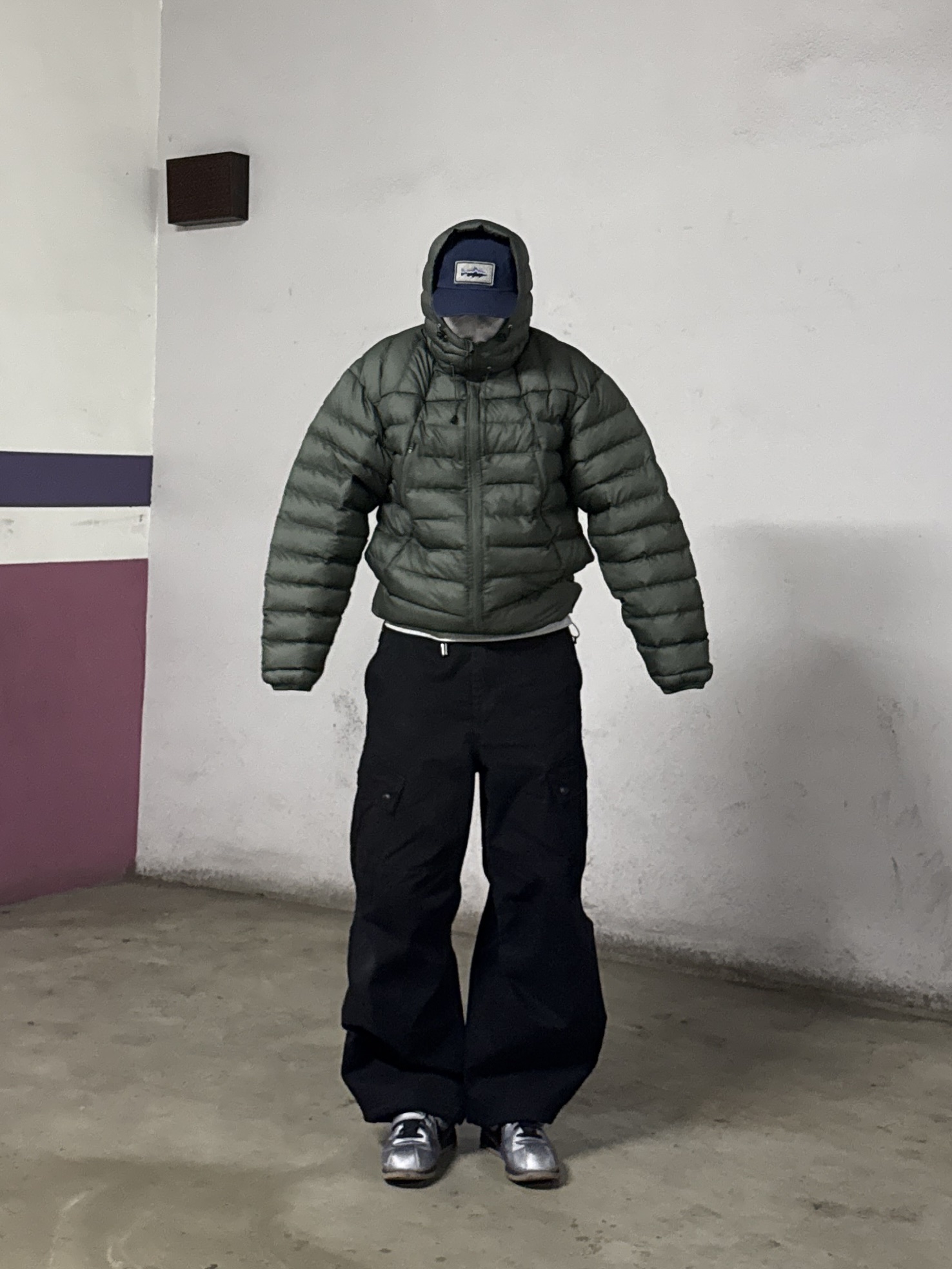 Patagonia P-6 Label Trad Cap Navy, Patagonia P-6 Label Maclure Hat New Navy 착용 스타일 - 4