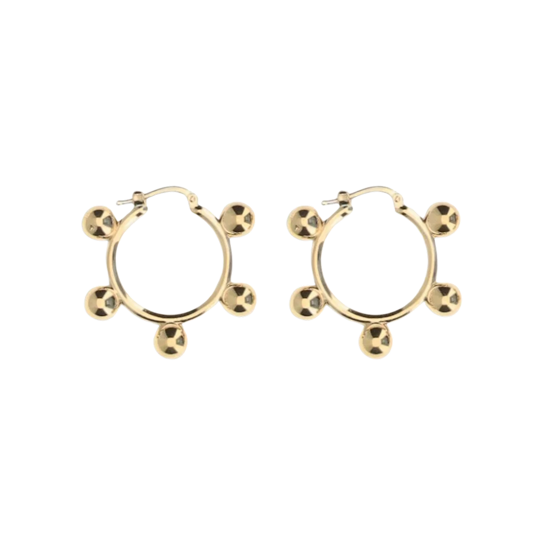 J12VG0364-P4877-715 Jil Sander Hoop Earrings Gold