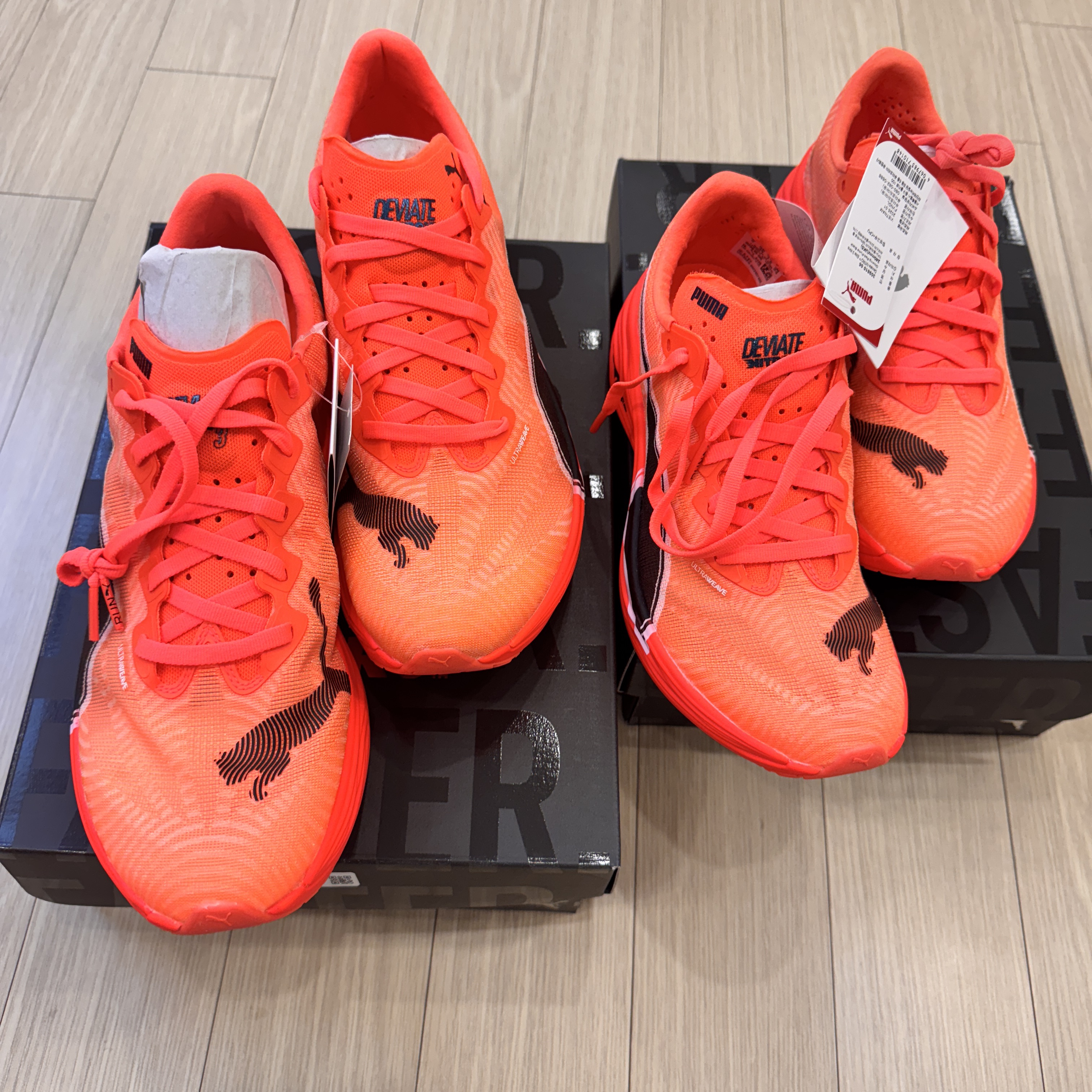 Puma Deviate Nitro Elite 3 Glowing Red Black 착용 스타일