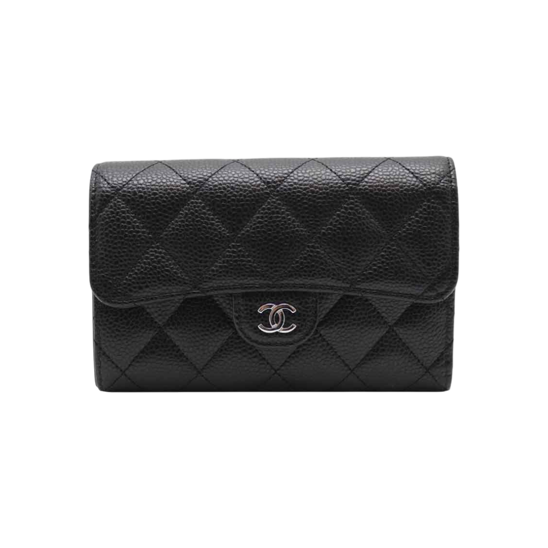 샤넬 클래식 플랩 중지갑 캐비어 내장칩(Chanel Classic Flap Medium Wallet with Caviar Leather)