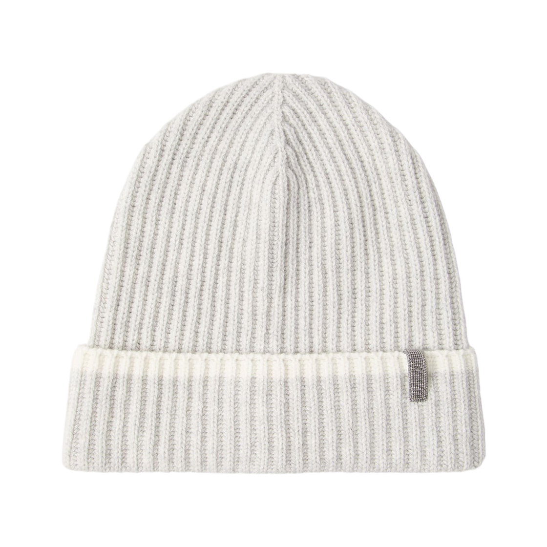M12504979-CI807 (W) Brunello Cucinelli Cashmere English Rib Beanie Light Grey