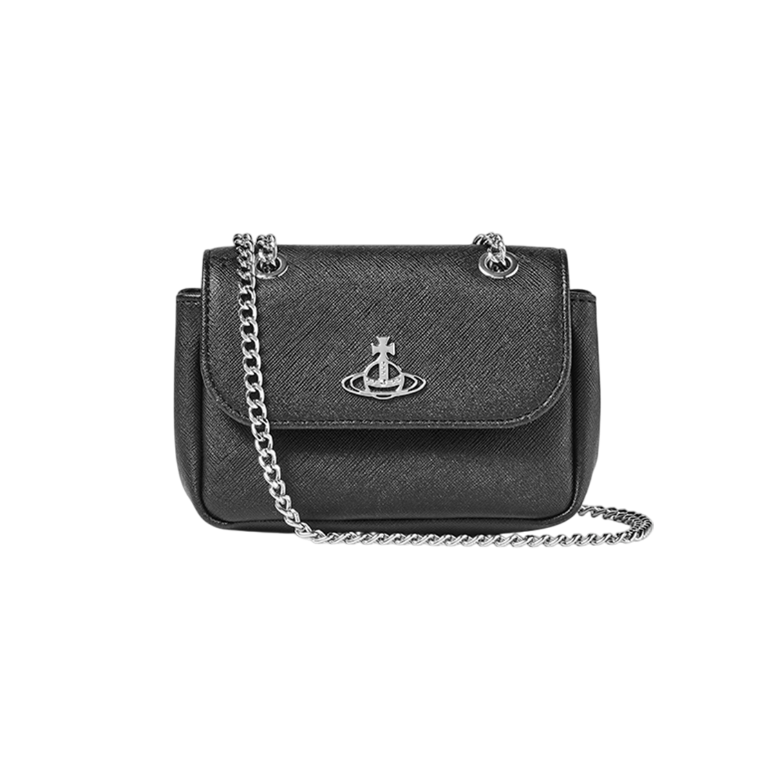 5C01000CW S0021 N401 [13% 쿠폰] Vivienne Westwood Saffiano Biogreen Small Purse Cross Bag Black