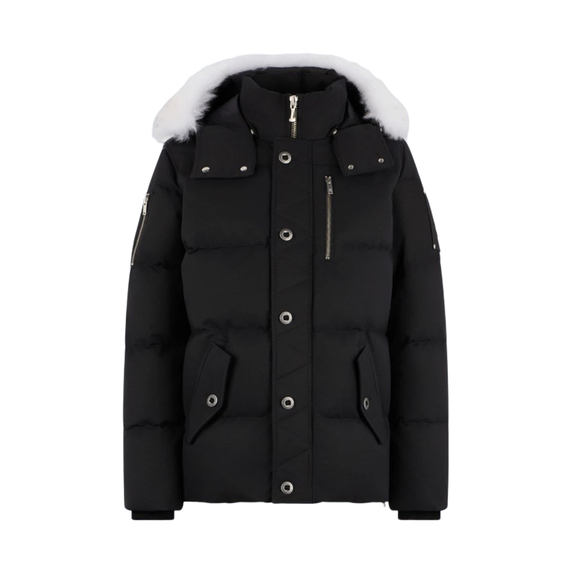 M35MJ128S1001 Moose Knuckles Original Threequarter Shearling Jacket Black Natural