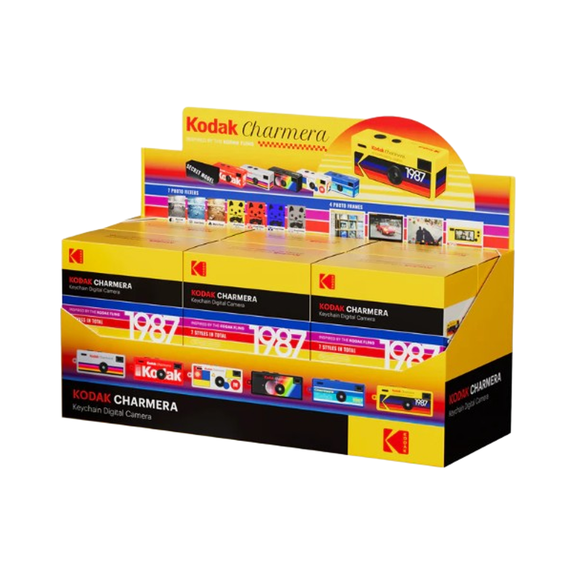 코닥 차메라 키체인 필름카메라 미개봉 랜덤박스 홀 세트 (6개입/국내 정식 발매 버전)(Kodak Charmera Key Chain Film Camera Sealed Case Whole Set (6 Blind Box/Korean Ver.))