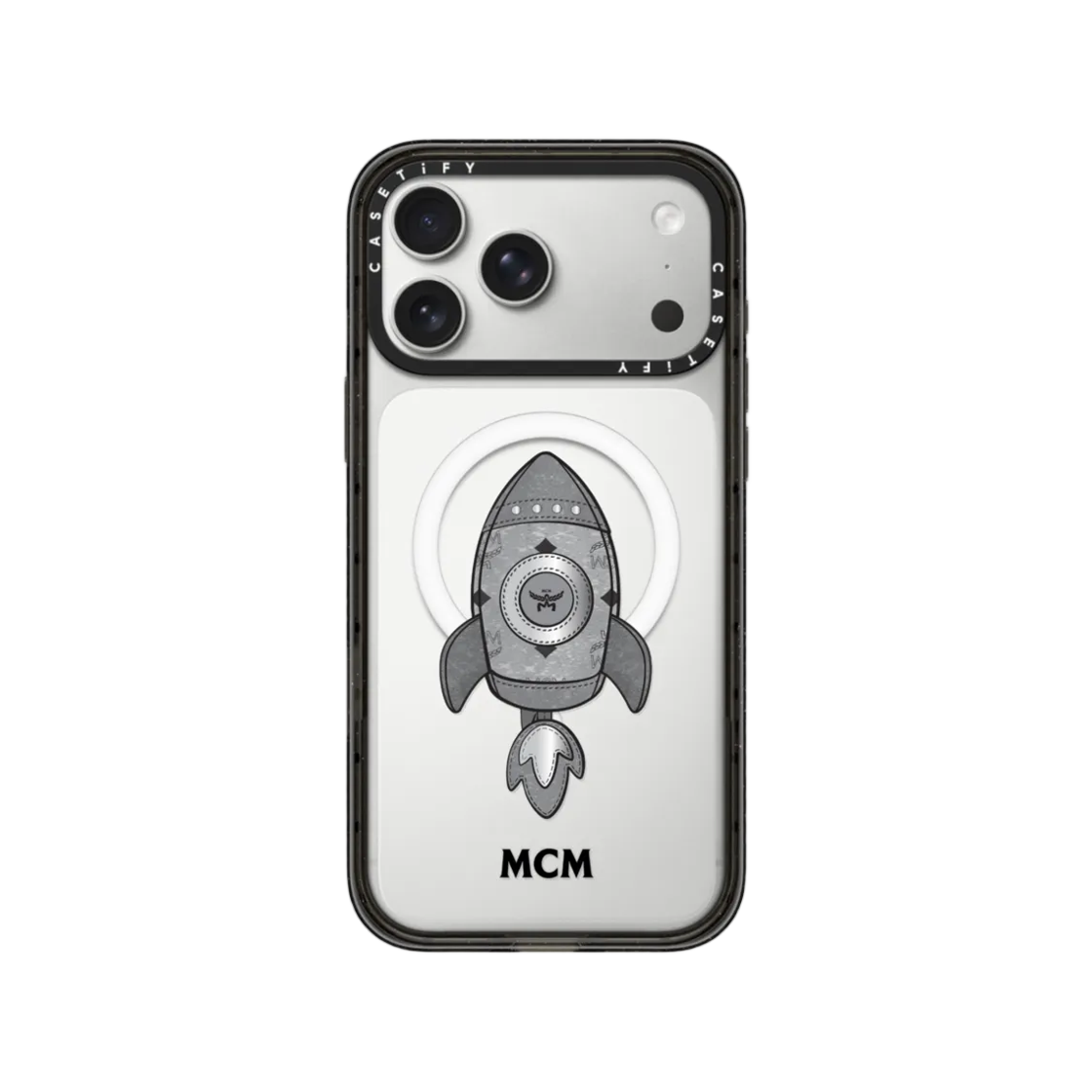 케이스티파이 x MCM 아이폰 로켓 폰 실버 맥세이프 임팩트 케이스(Casetify x MCM iPhone Rocket Phone Silver Magsafe Impact Case) - 1