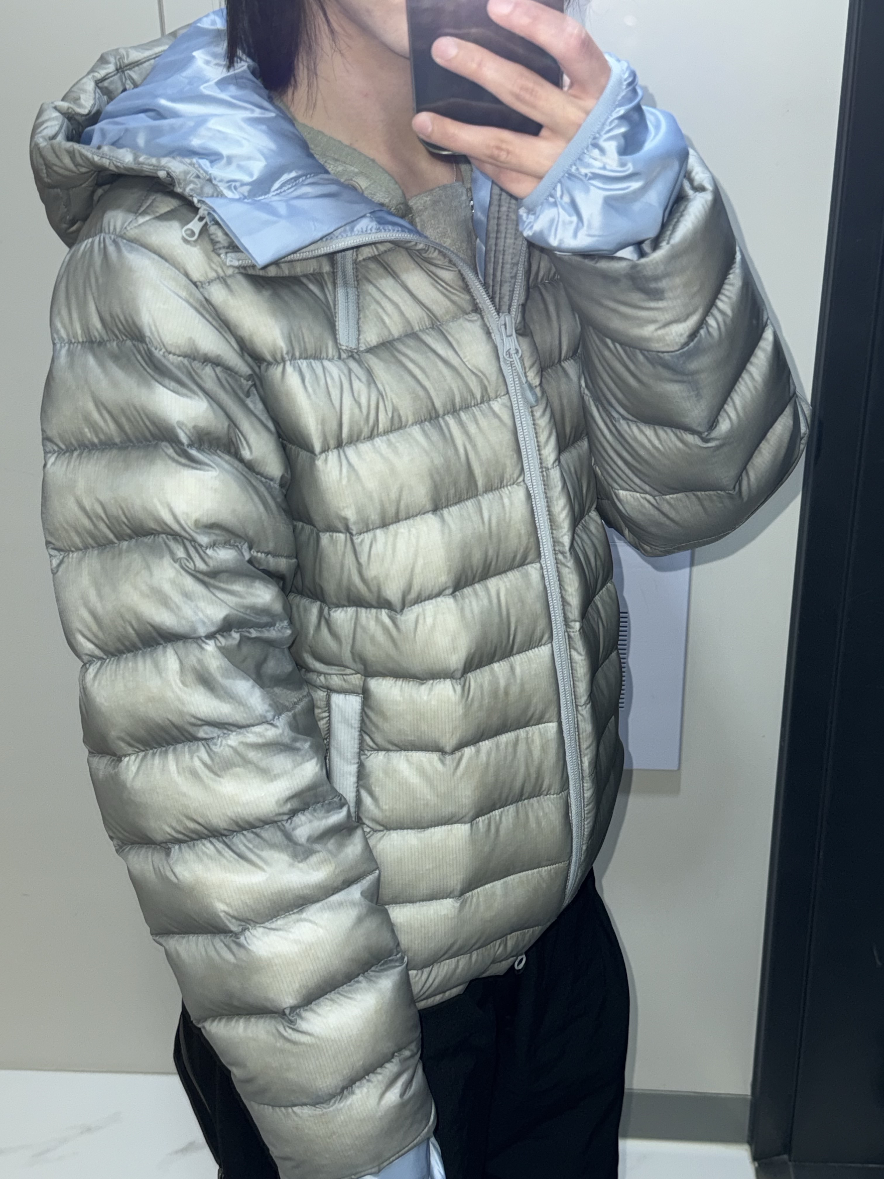 Sansan Gear Suffix Puffer Jacket Grey - 25FW, Sansan Gear Suffix Puffer Jacket Grey_25FW 착용 스타일