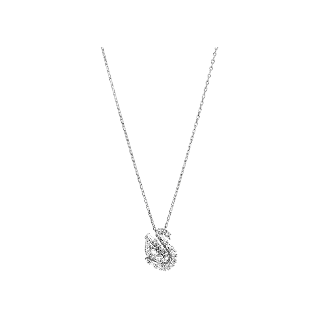 5732412 [13% 쿠폰] (W) Swarovski Swan Pendant Mixed Cut Swan White
