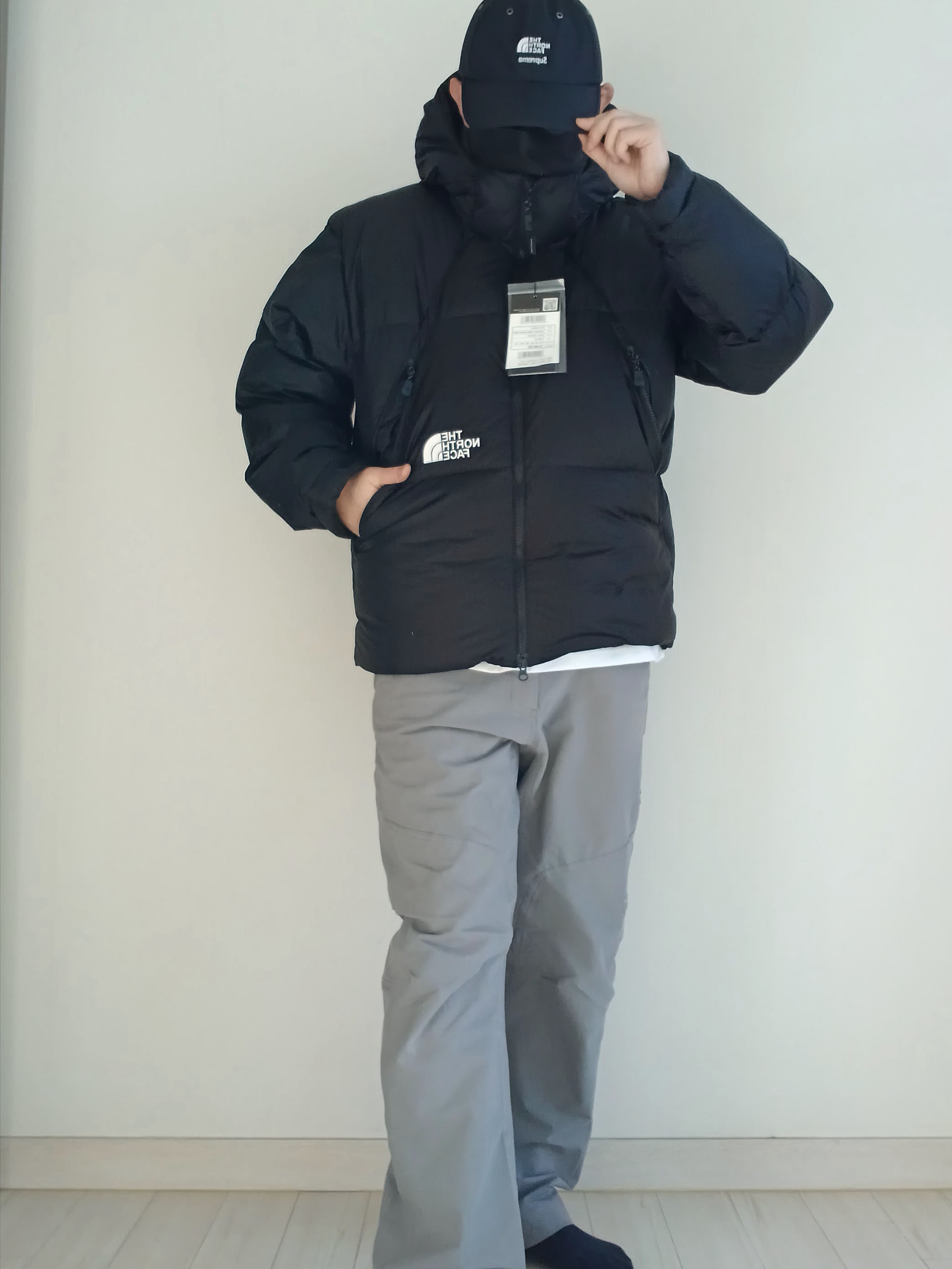 Supreme x The North Face Split 6-Panel Black - 24SS, Carhartt Loose Fit Heavyweight Regular Long Sleeve Pocket T-Shirt White 착용 스타일 - 10