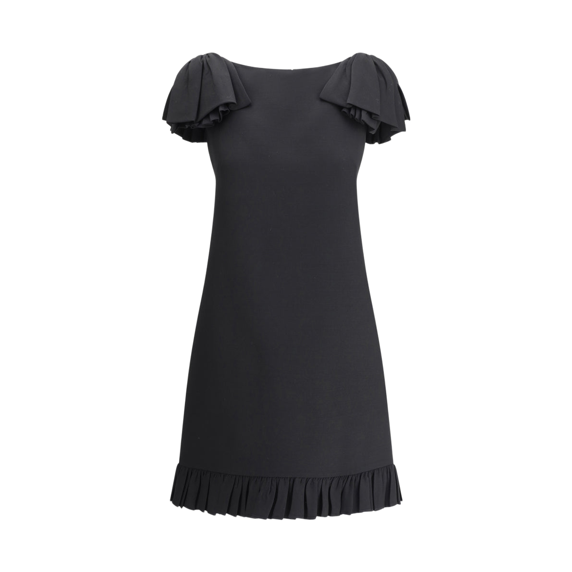(W) 발렌티노 미니 드레스 보우 블랙((W) Valentino Mini Dress with Bows Black)