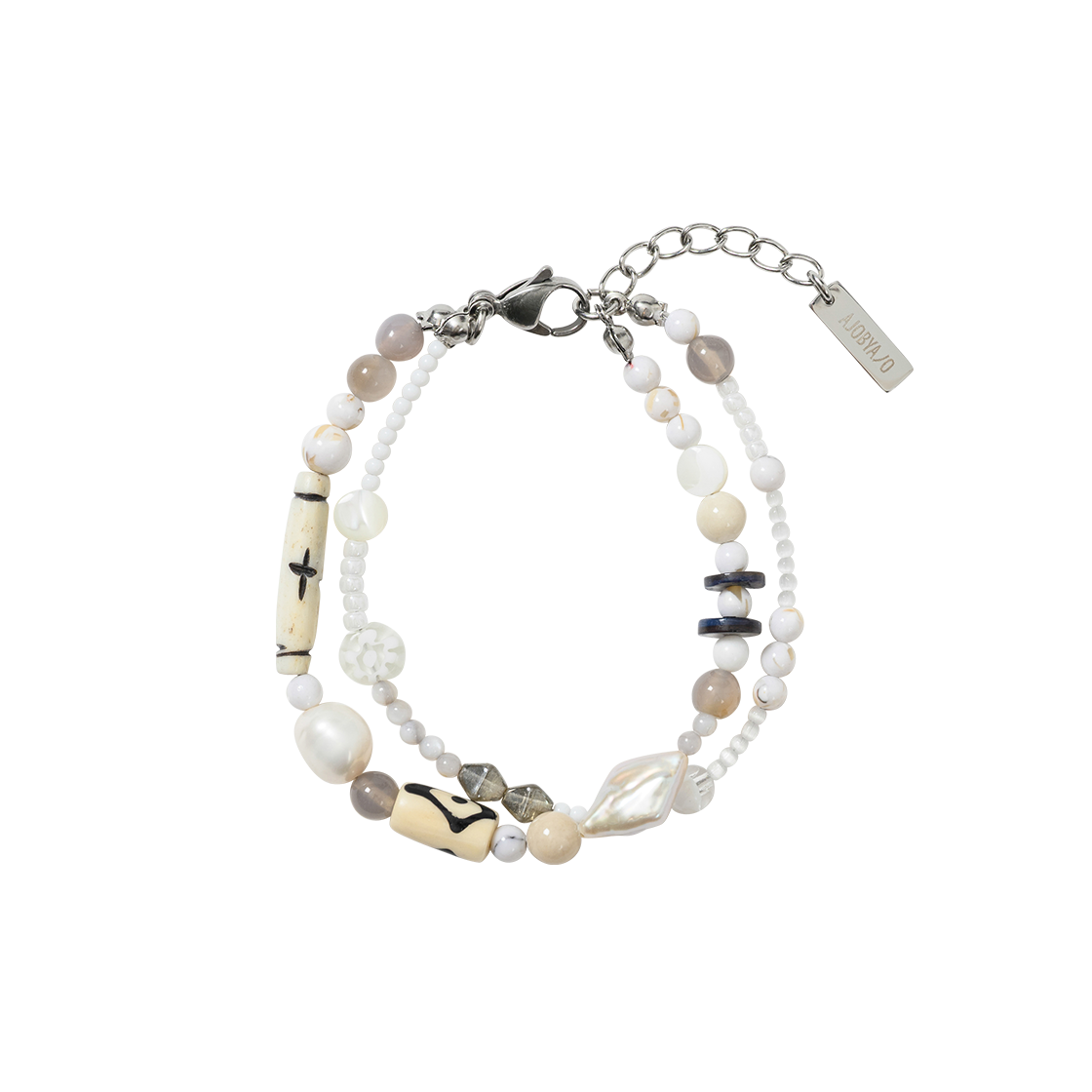 AJ262AC008WH AJOBYAJO White Light Beads Layered Bracelet