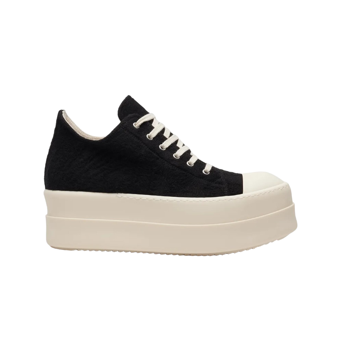 DU02E7832BMO-911 Rick Owens Drkshdw Concordians Double Bumper Low Sneakers Black Milk