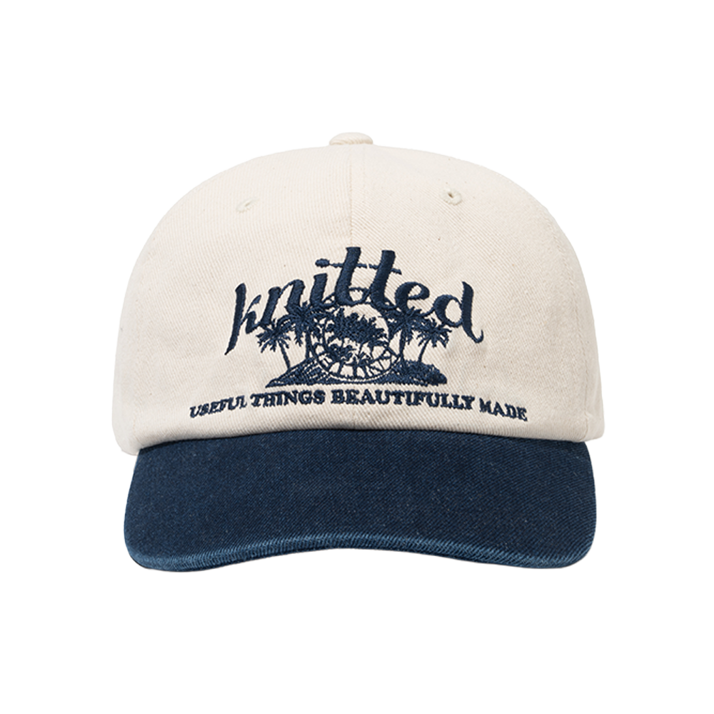 니티드 팜트리 로고 자수 볼캡 크림(Knitted Palmtree Logo Ballcap Cream)