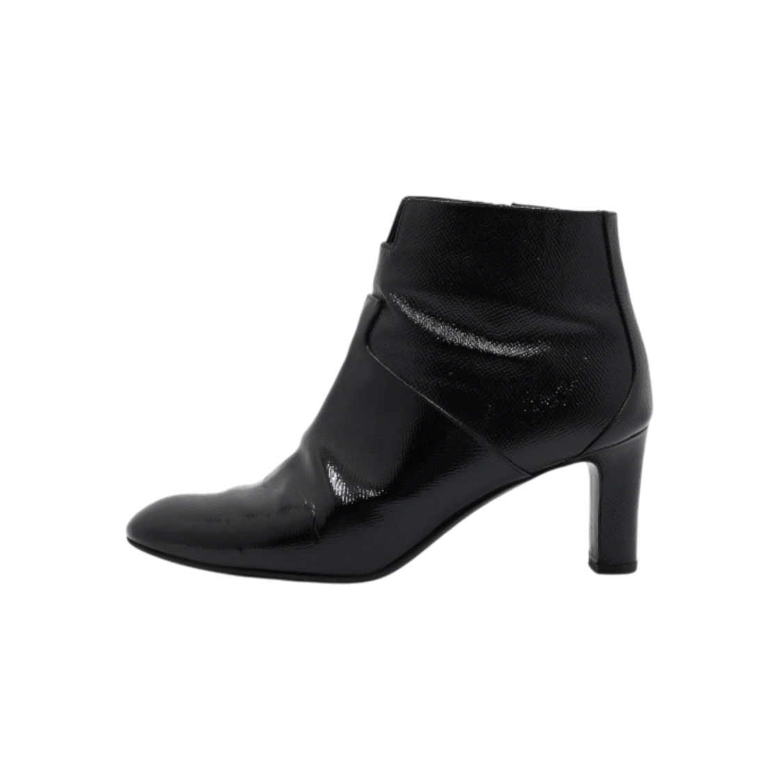 ITBQHB8P34UC Hermes Black Patent Leather Ankle Boots