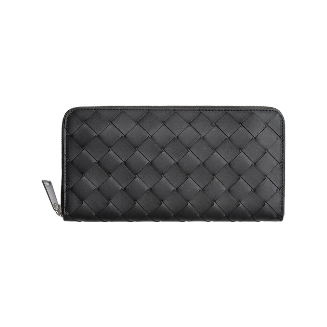 814838VCPQ61027 Bottega Veneta Intrecciato Zip Around Wallet Black Grass