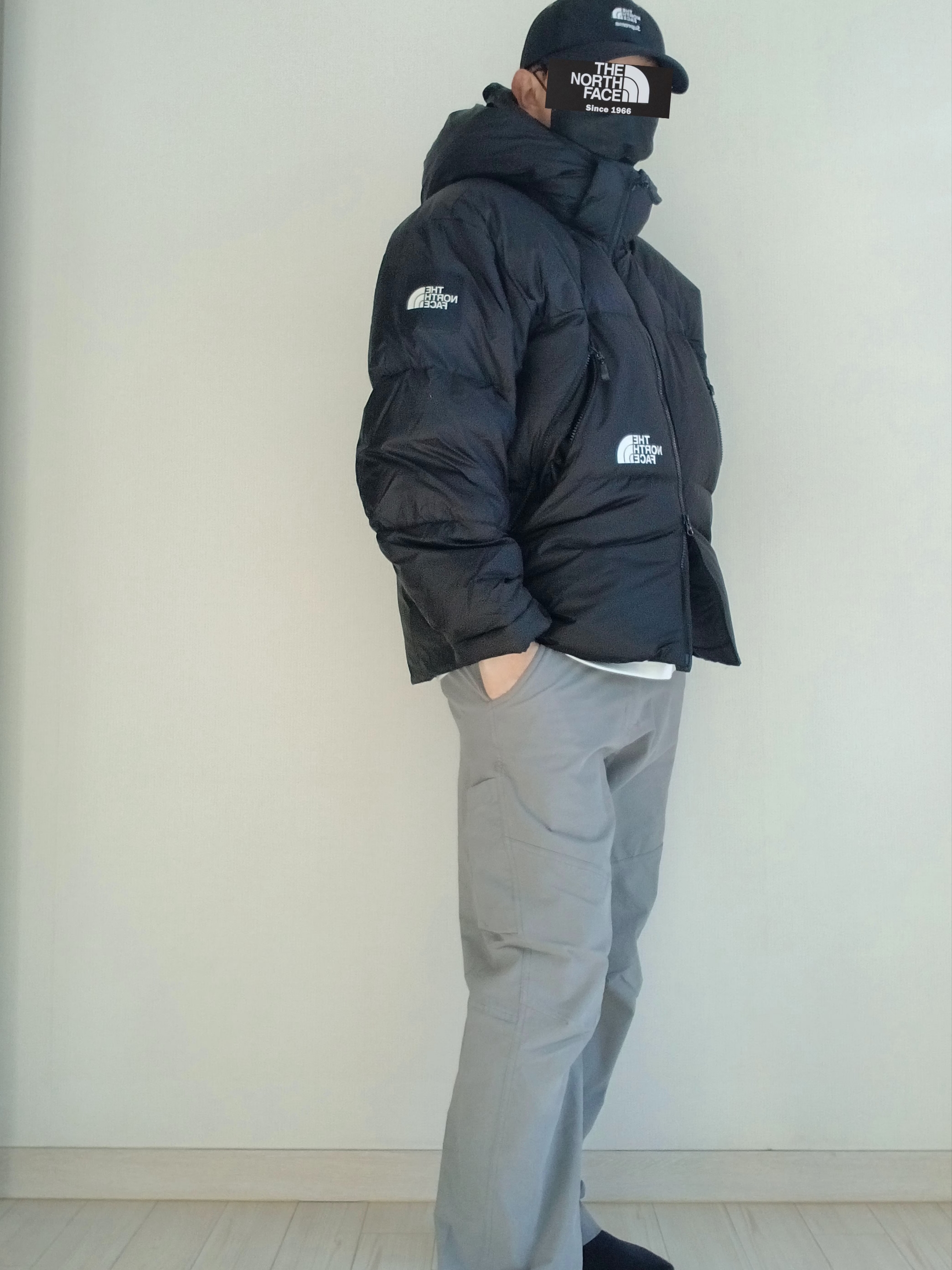Supreme x The North Face Split 6-Panel Black - 24SS, Carhartt Loose Fit Heavyweight Regular Long Sleeve Pocket T-Shirt White 착용 스타일 - 2