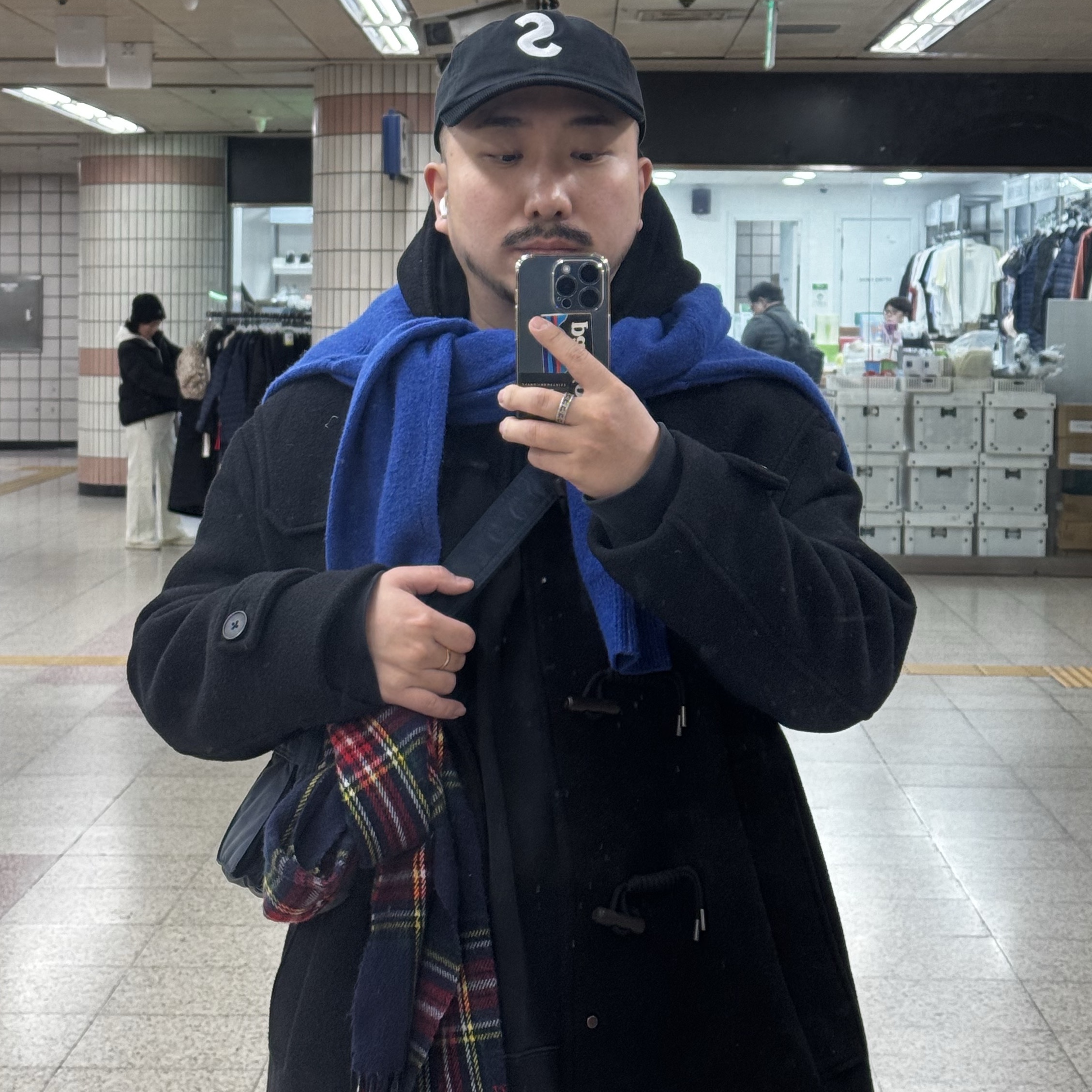 Supreme 2-Tone S Logo 6-Panel Black - 24SS, Porter Tanker Shoulder Bag S Iron Blue 착용 스타일