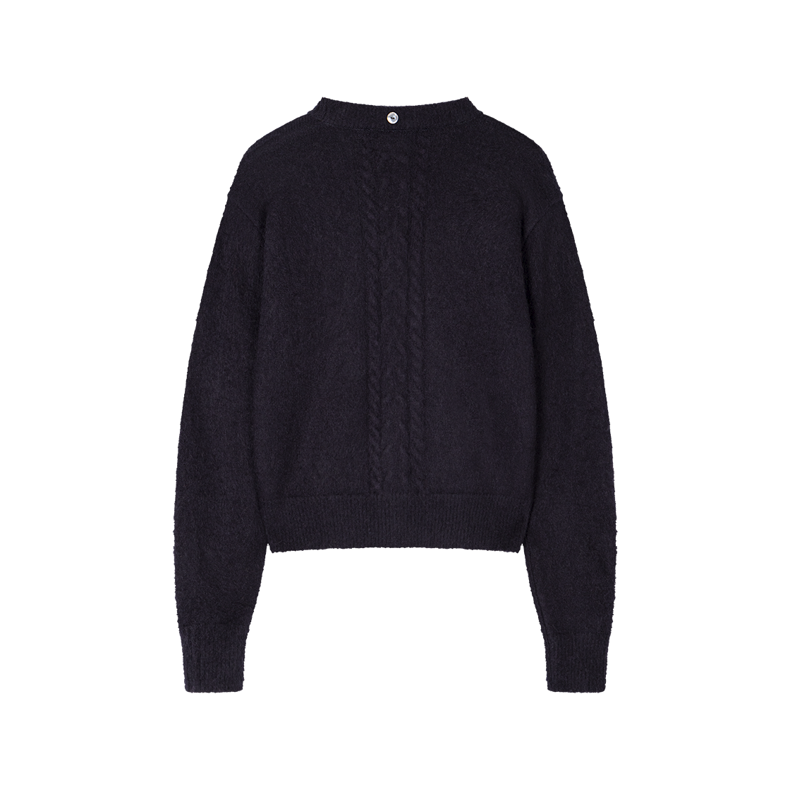 웨이비니스 버튼 포인트 브이넥 가디건 딥 네이비(Waviness Button Point V-neck Cardigan Deep Navy) - 2