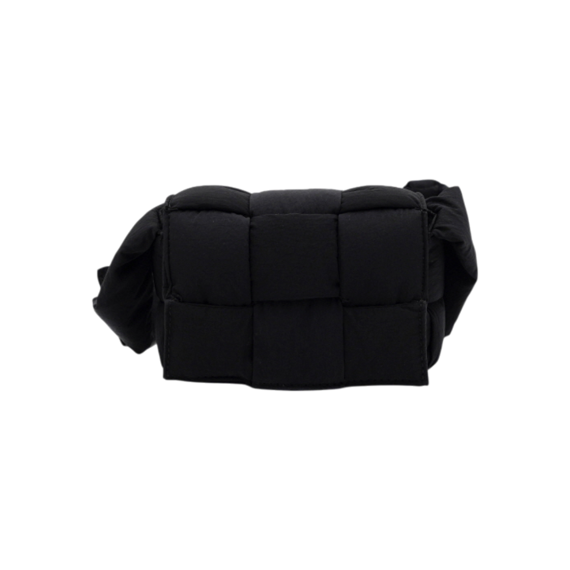 ITSEO43DE6R9 Bottega Veneta Black Padded Tech Cassette Midi Shoulder Bag