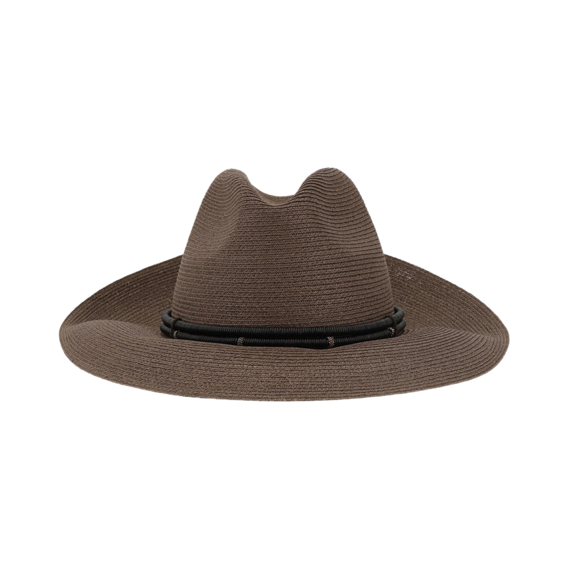 MCAP91012-C8886 (W) Brunello Cucinelli Hemp Techno Cotton Fedora Brown