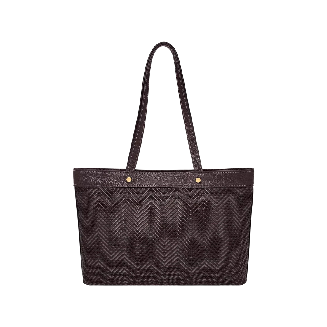 ZB11152202 Fossil Jessie Woven Tote Bag Chocolate Woven
