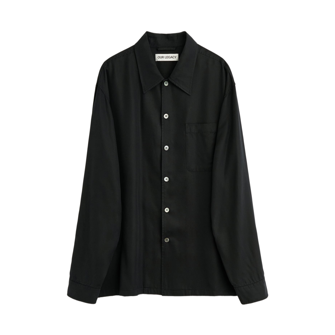 M2262EDB Our Legacy Every Shirt Draping Black Lyocell