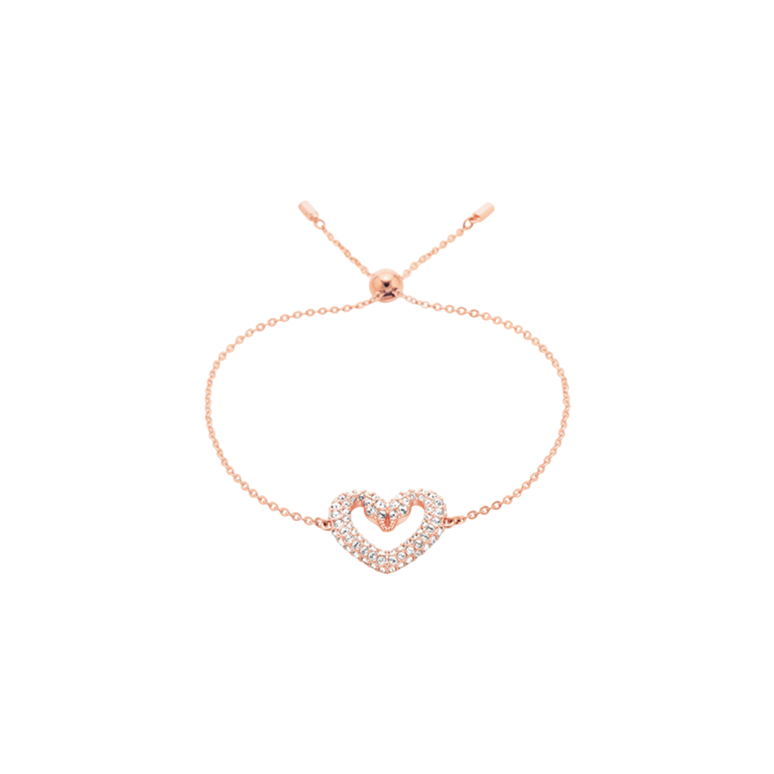 5628658 [13% 쿠폰] (W) Swarovski Una Bracelet Heart Medium White Rose Gold Plated