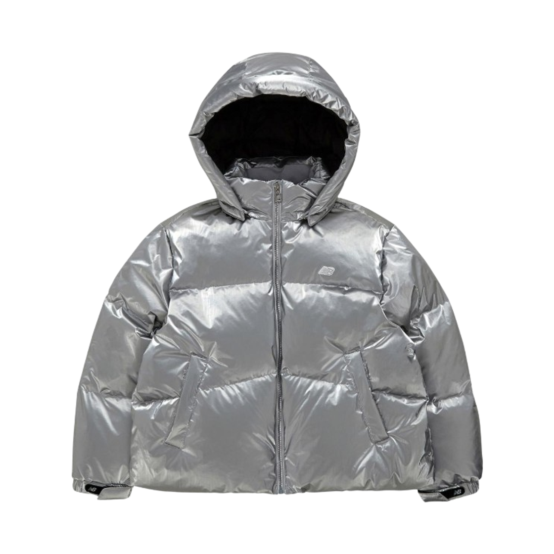 NK9PF4107U-91 (Kids) New Balance Essential High Glossy Short Down Jacket Silver