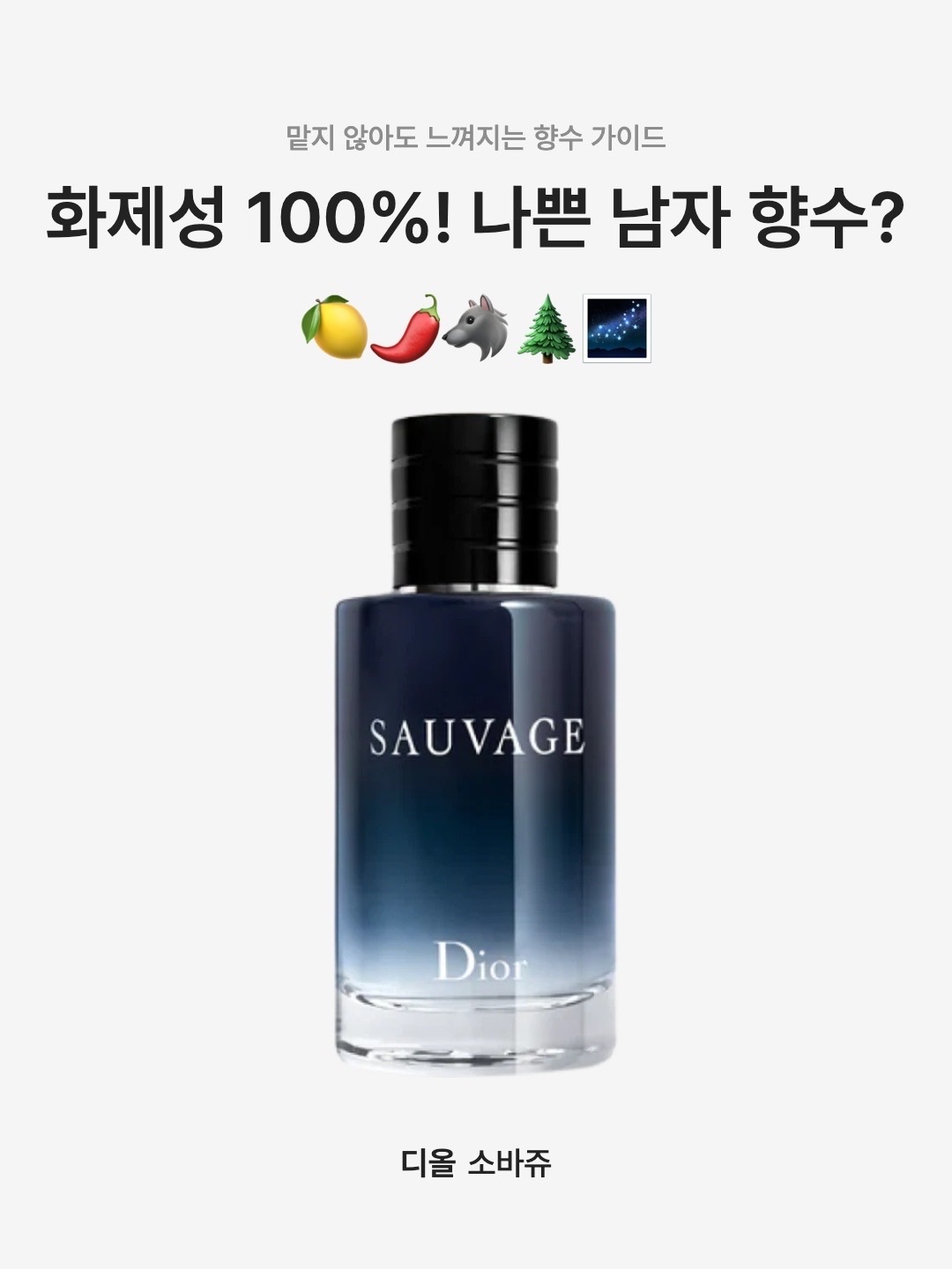 Dior Sauvage Eau De Toilette 60ml, Dior Sauvage Eau De Parfum 100ml 착용 스타일 - 1
