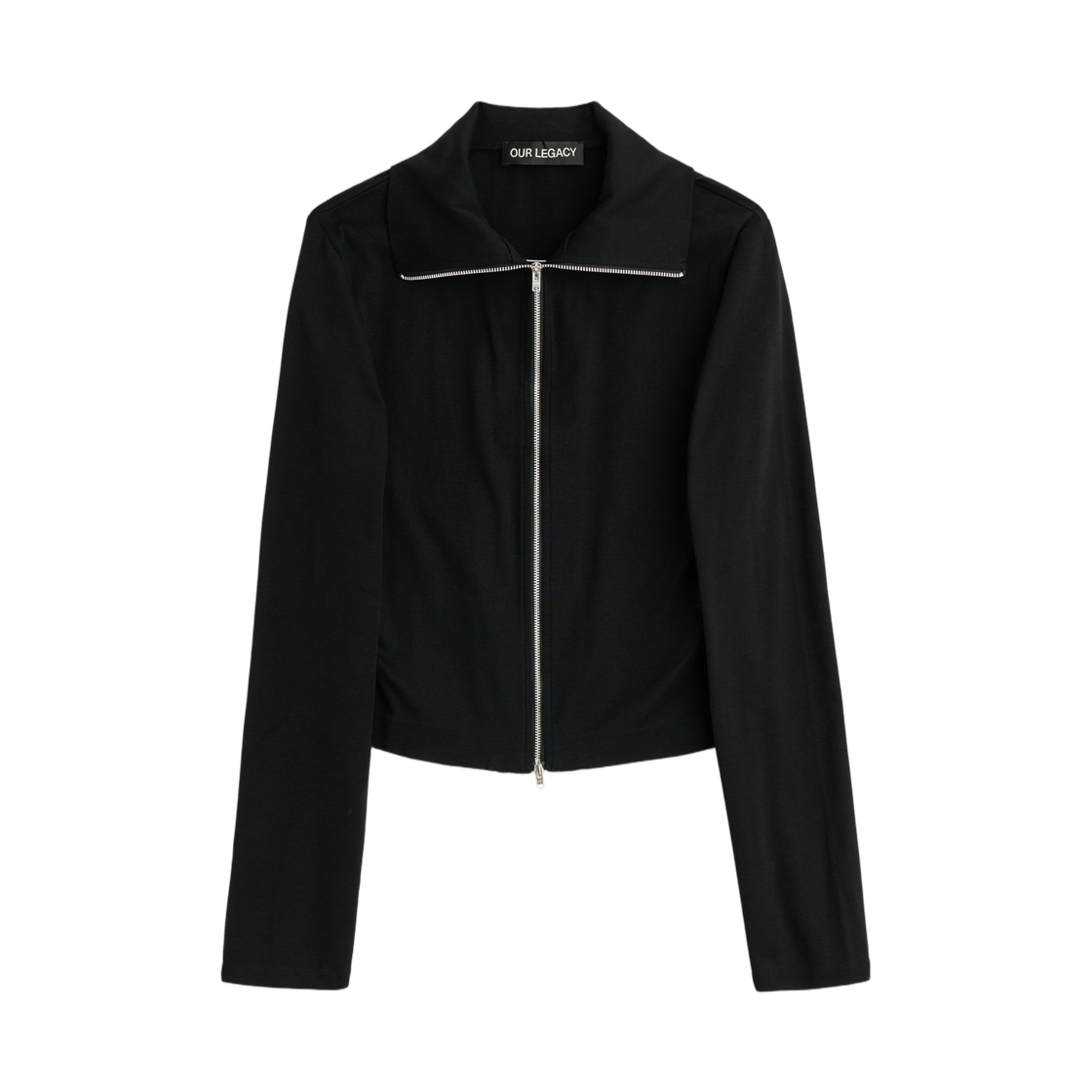 W2266SCE (W) Our Legacy Slim Zip Longsleeve Coal Essential Rib