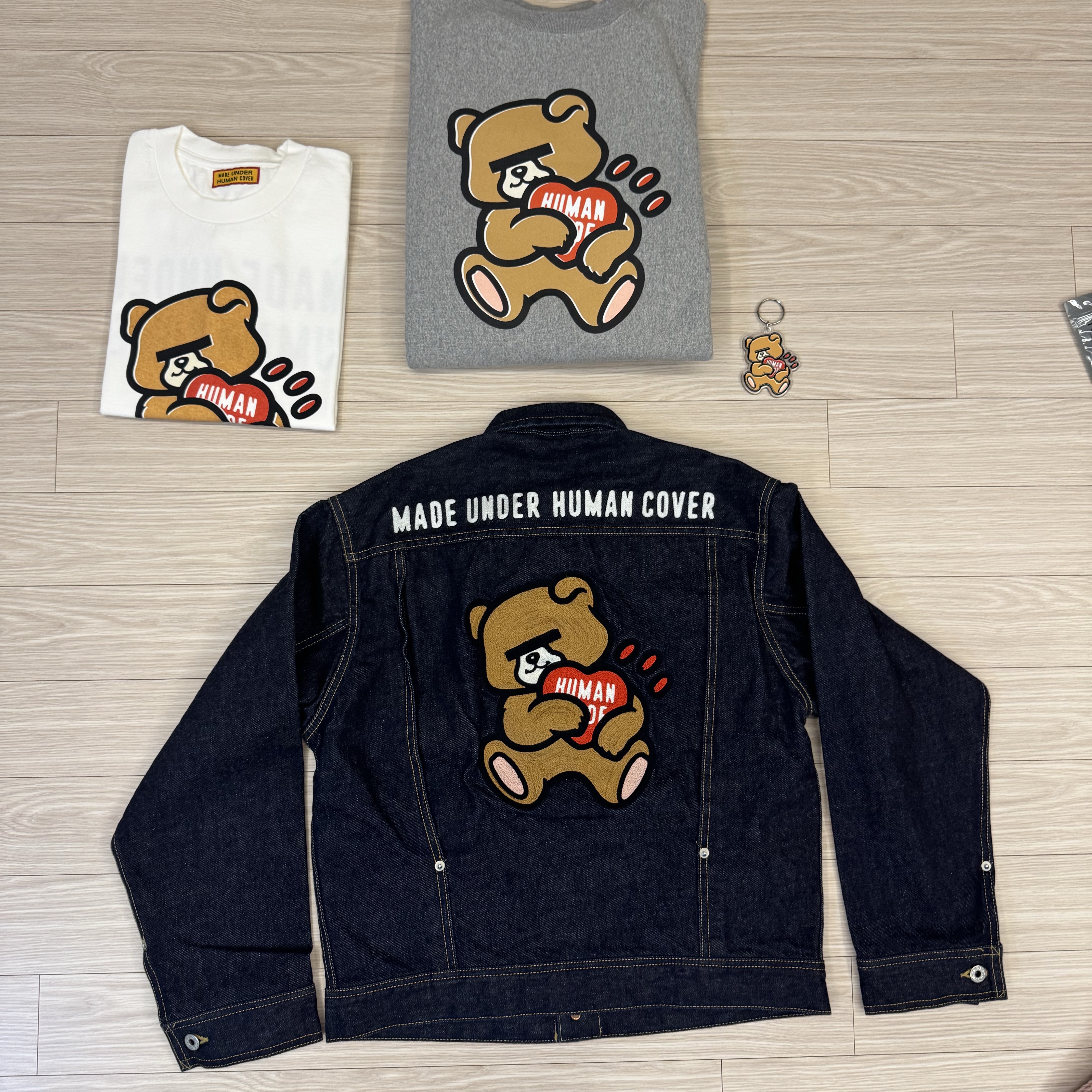 Human Made x Undercover Denim Jacket Indigo, Jelado Age of Longing Black Tag 301EXX Denim Pants Indigo 착용 스타일 - 2