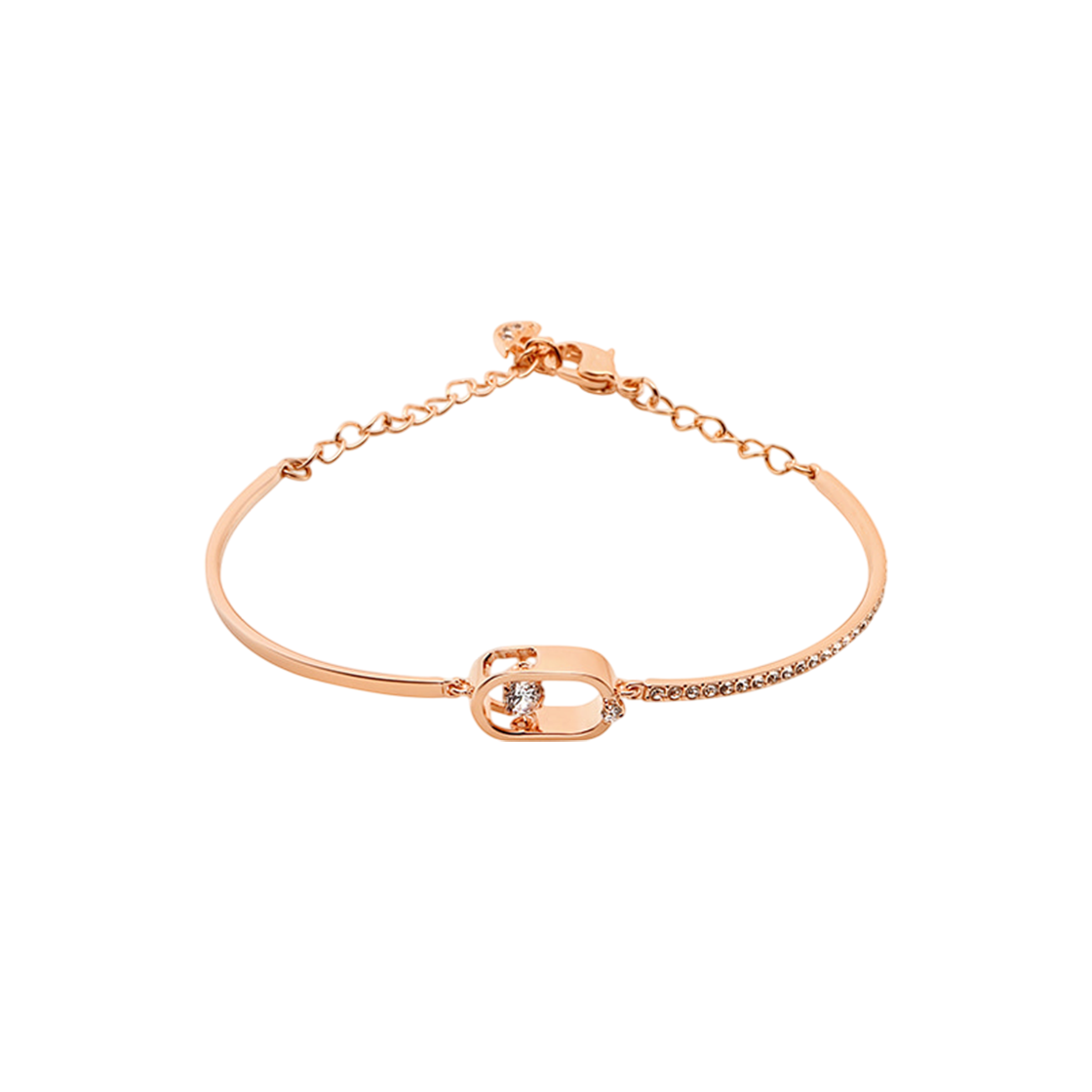 5472382 [13% 쿠폰] (W) Swarovski Una Bracelet Round Cut White Rose Gold Tone Plated