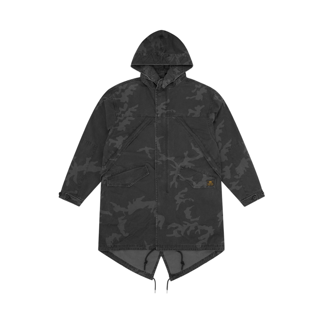 코르테이즈 게릴라즈 피쉬테일 파카 블랙 카모(Corteiz Guerillaz Fishtail Parka Black Camo)