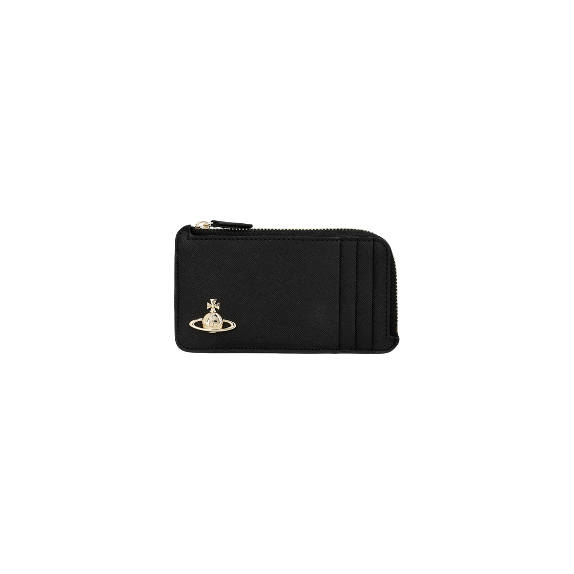 5402000GW S0021 N402 [13% 쿠폰] Vivienne Westwood Saffiano Leather Logo Zip Card Holder Black