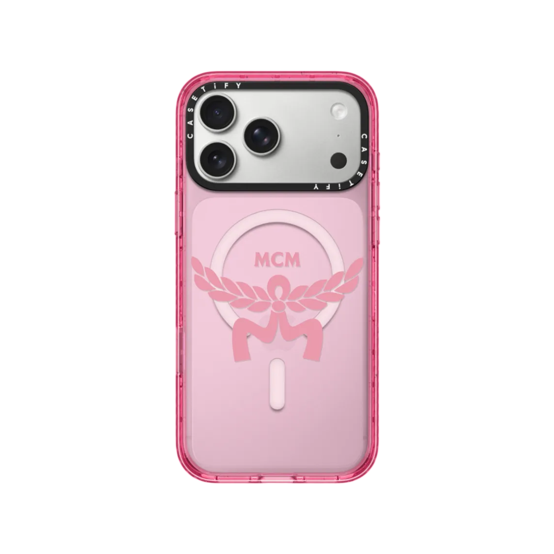 케이스티파이 x MCM 아이폰 로그 핑크 맥세이프 임팩트 케이스(Casetify x MCM iPhone Log Pink Magsafe Impact Case) - 1