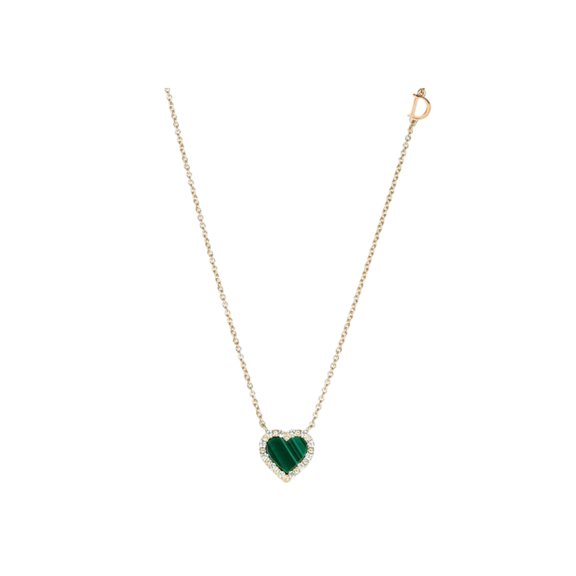 20108933 [13% 쿠폰] Damiani Belle Epoque Malachite Diamonds Necklace Yellow Gold