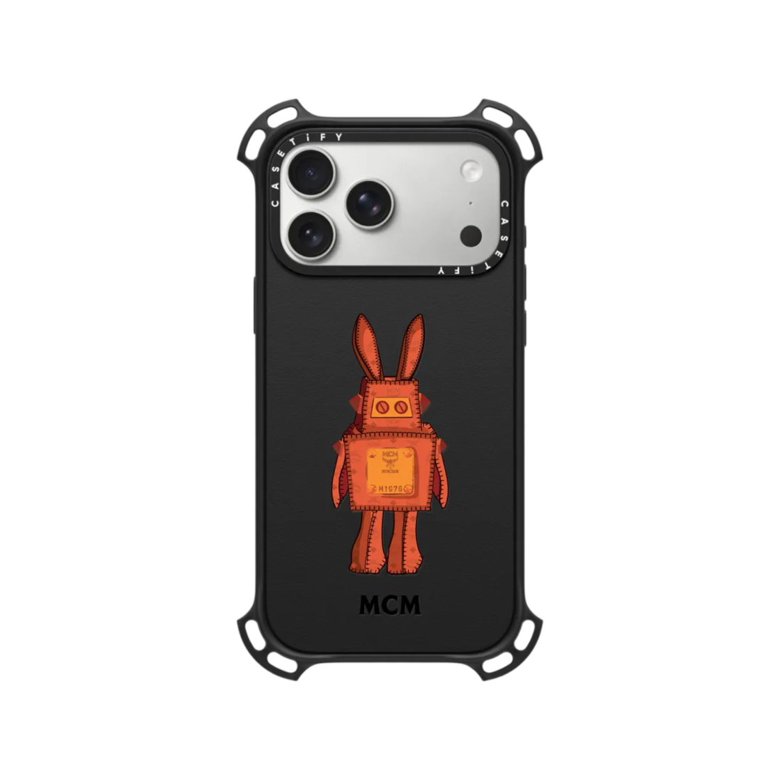 케이스티파이 x MCM 아이폰 오렌지 라보 맥세이프 바운스 케이스(Casetify x MCM iPhone Orange Rabot Magsafe Bounce Case) - 1