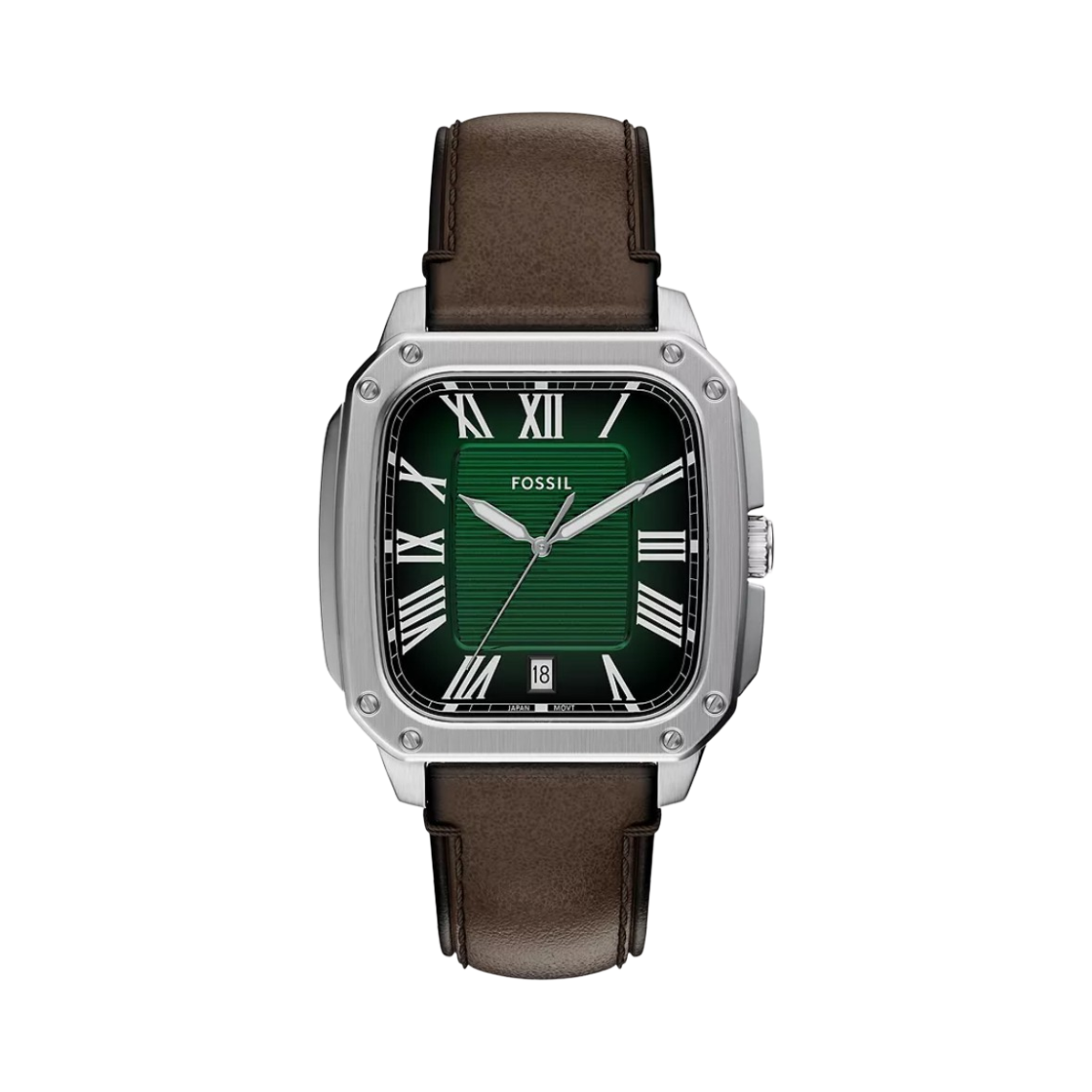 FS6150 Fossil Crosby Quartz Three-Hand Date 42mm Leather Brown Silver