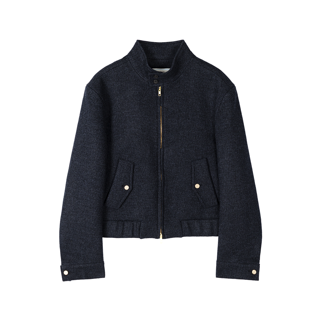 웨이비니스 아크 컷 해링턴 자켓 네이비(Waviness Arc Cut Harrington Jacket Navy)