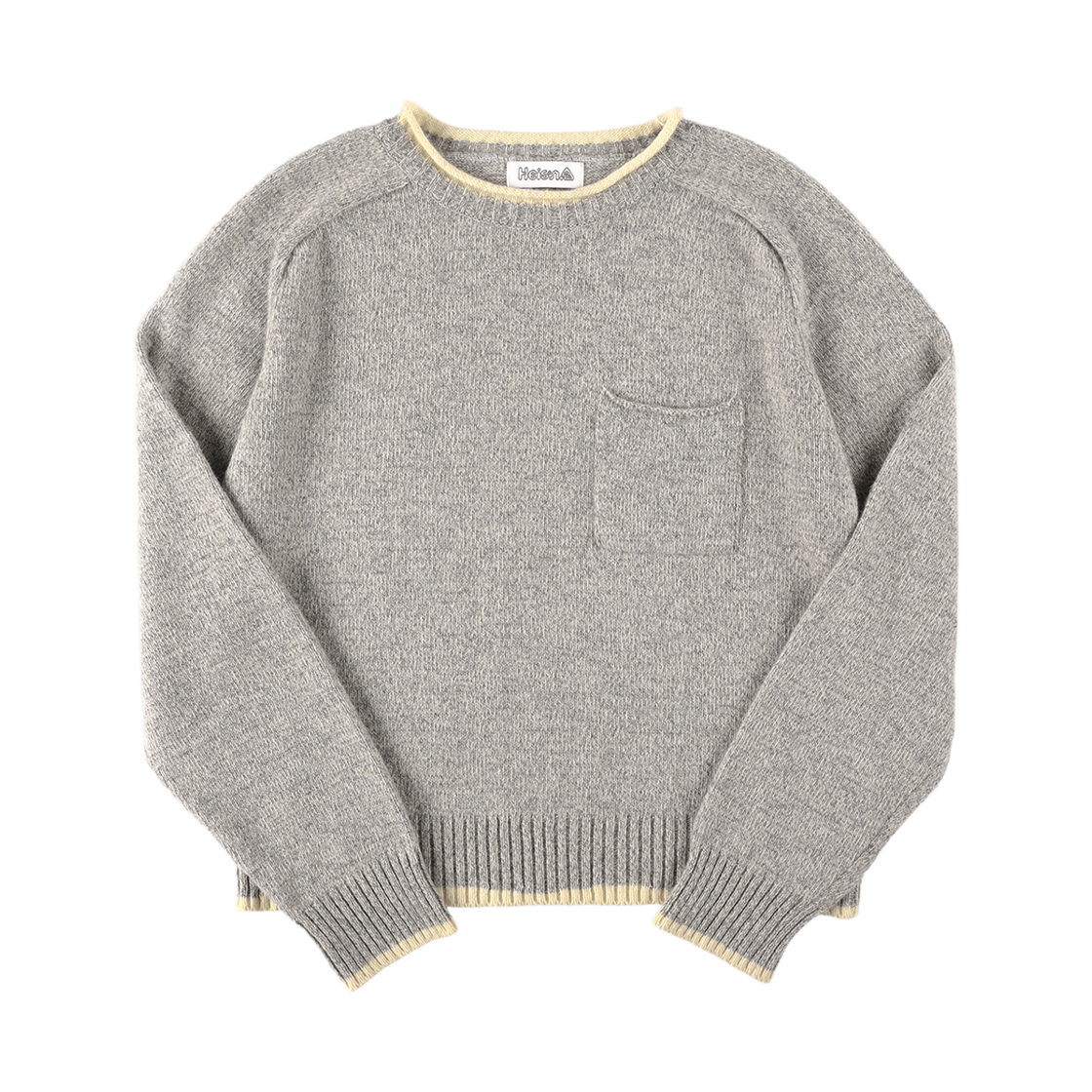 하이산 더스티 울 니트 풀오버 더스티그레이(Heisan Dusty Wool Knit Pullover Dusty Grey)