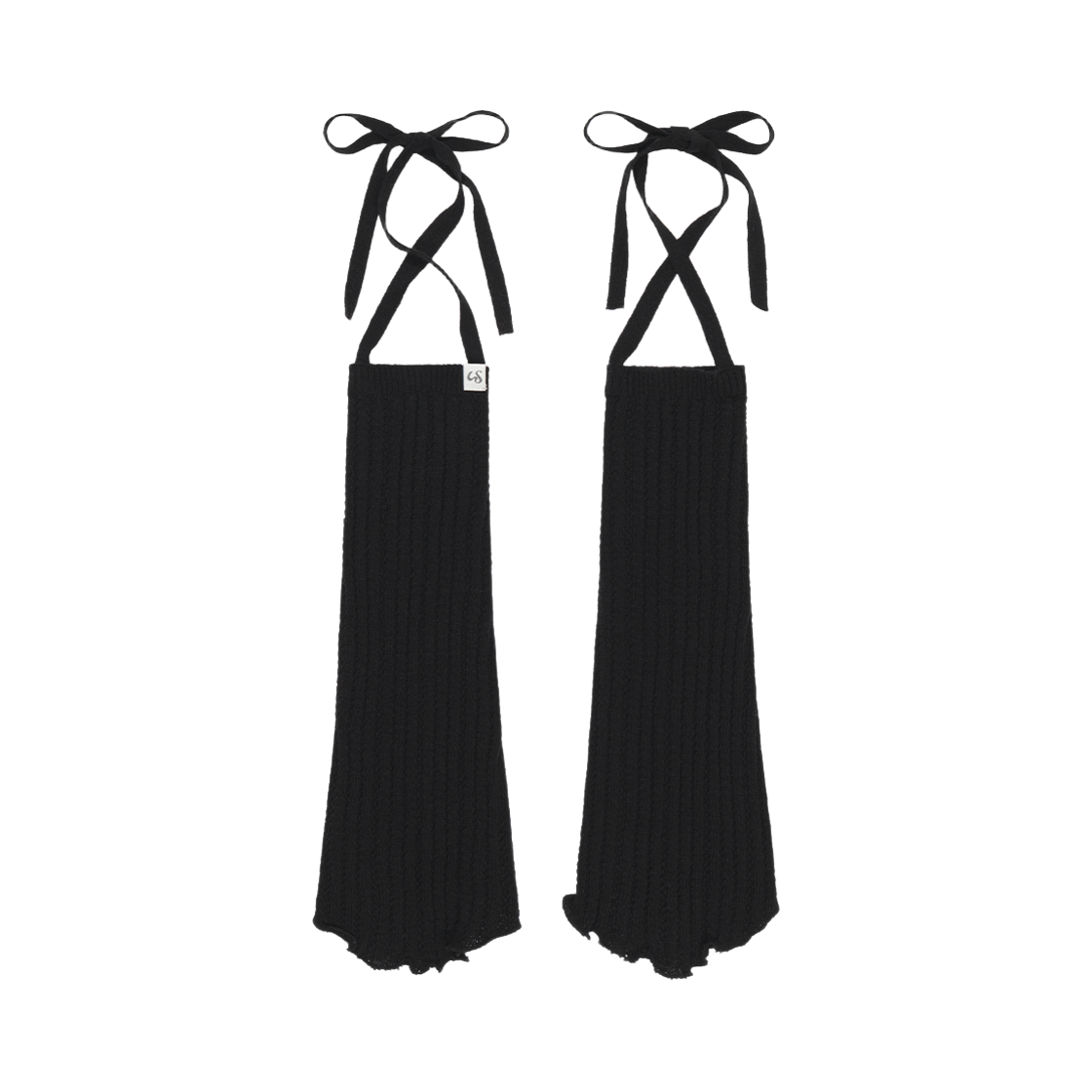 WTC028 UGLYSHADOW Lace Long Knit Warmer Black