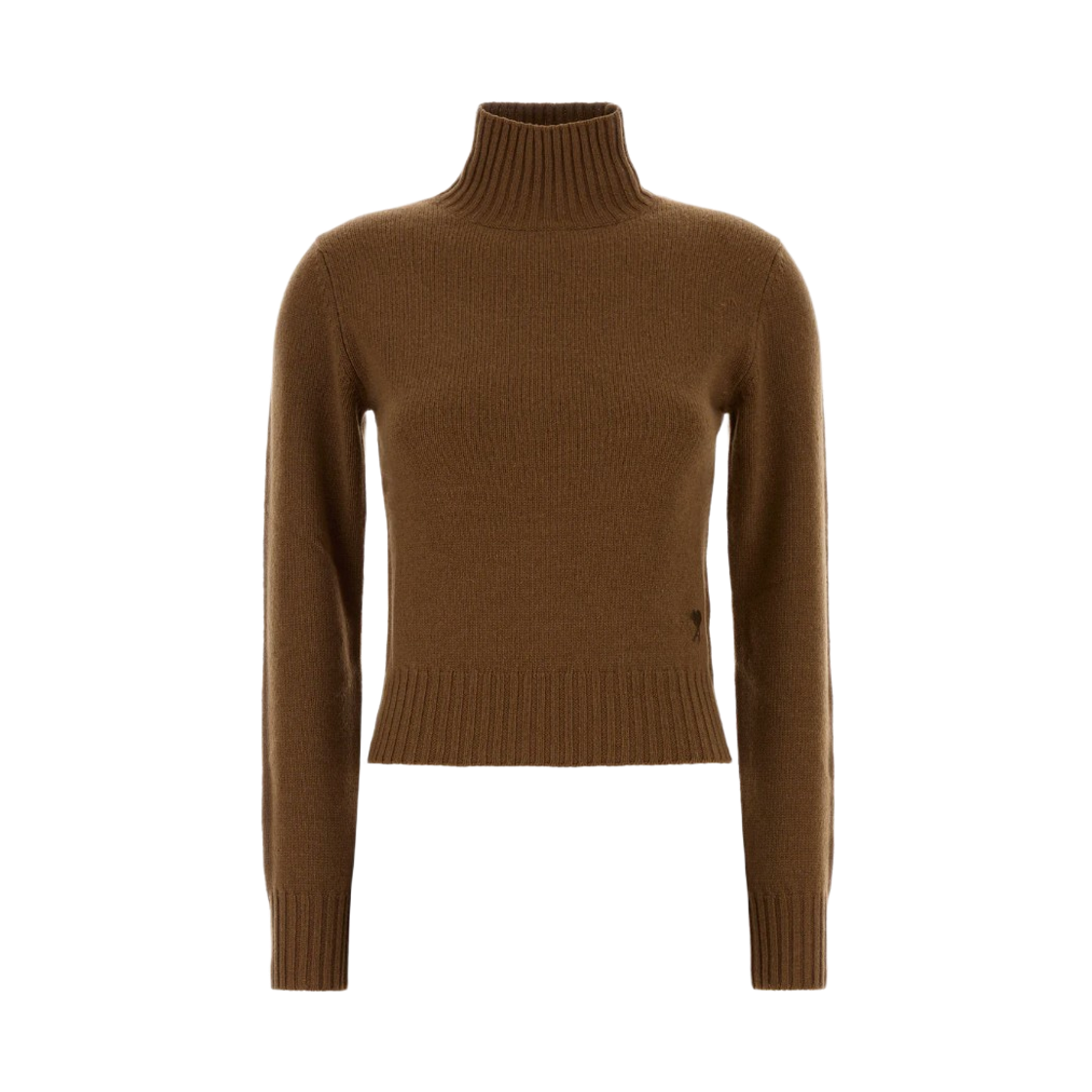 FKS833-005-216 (W) AMI de Coeur Cashmere Turtleneck Sweater Hazelnut