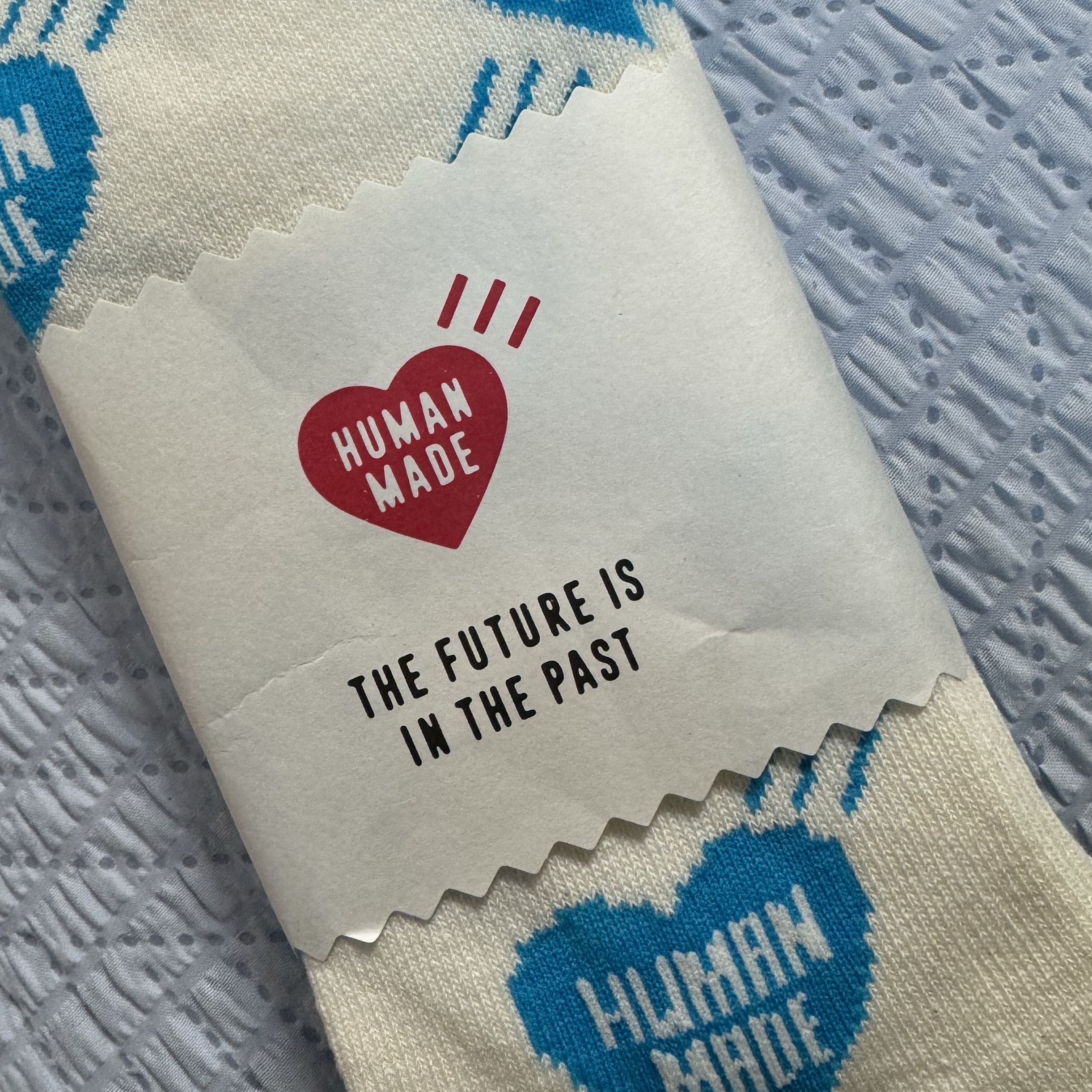 Human Made Heart Socks Blue 착용 스타일