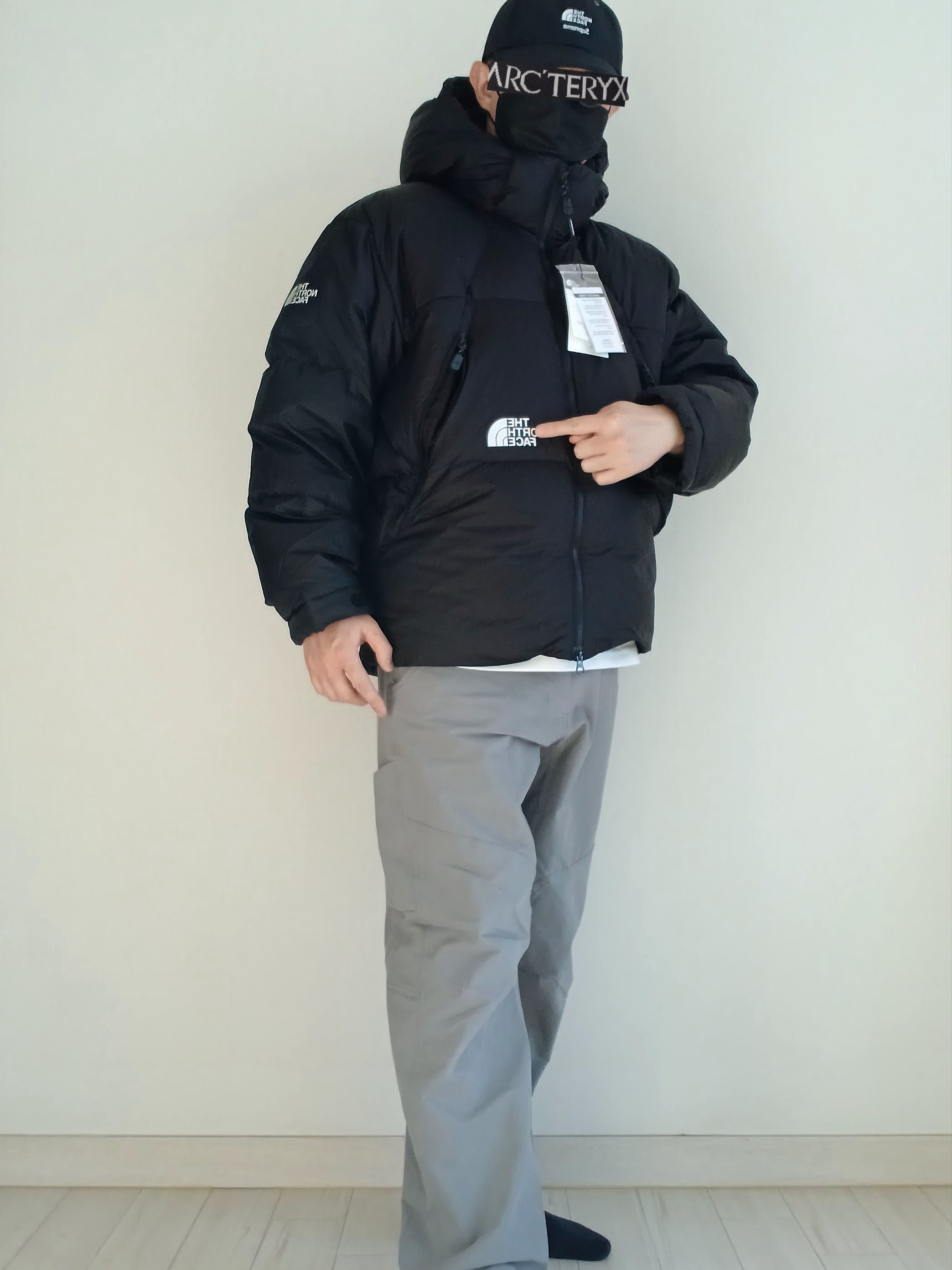 Supreme x The North Face Split 6-Panel Black - 24SS, Carhartt Loose Fit Heavyweight Regular Long Sleeve Pocket T-Shirt White 착용 스타일 - 5