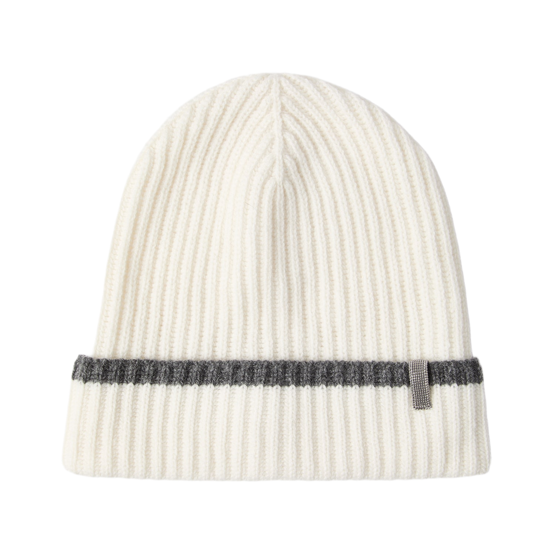 M12504979-CK757 (W) Brunello Cucinelli Cashmere English Rib Beanie Panama