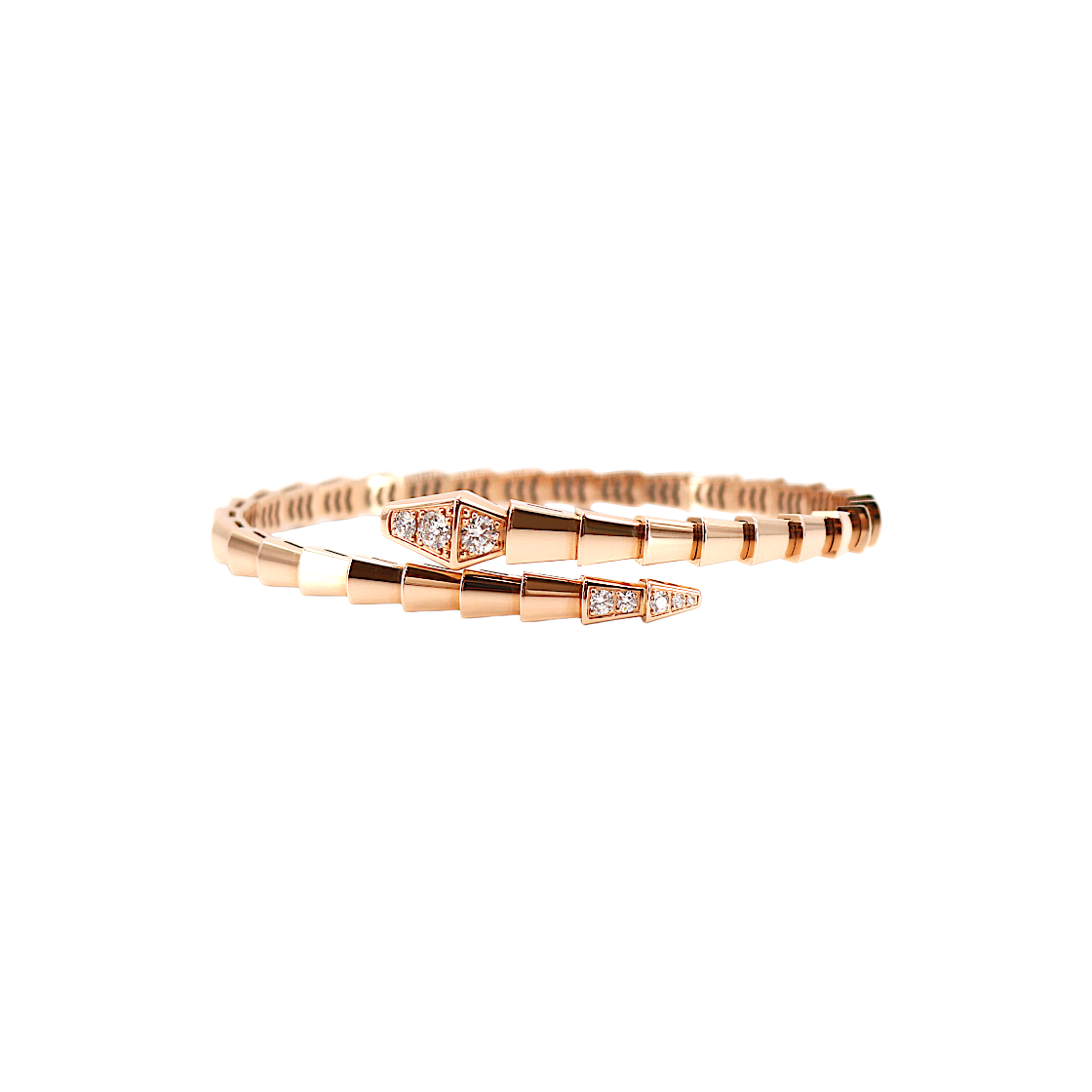 ITEOQU88T9TO Bulgari Serpenti Viper Pave Rose Gold Bracelet M 360709